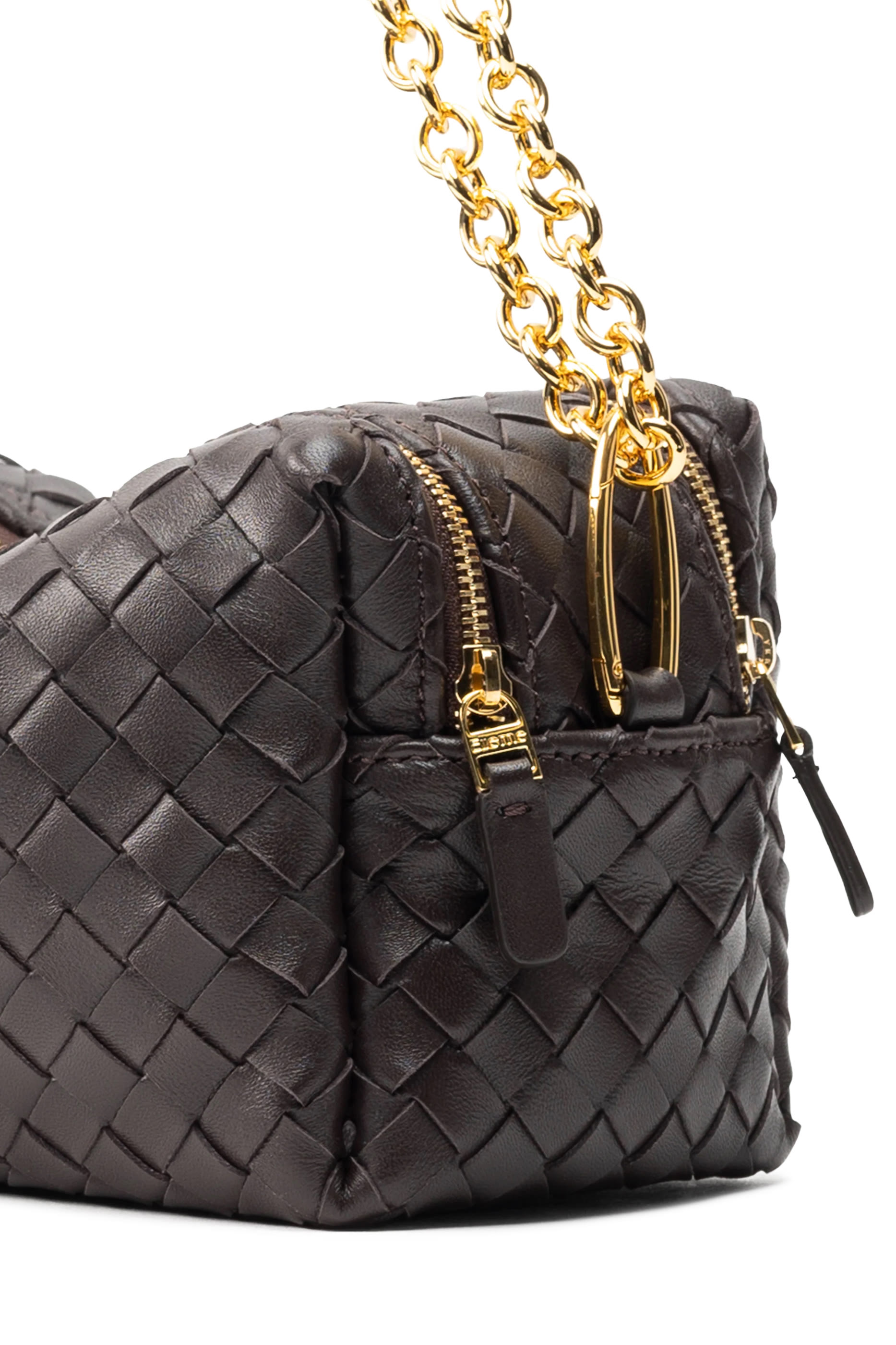Trousse Chain Woven Leather Bag
