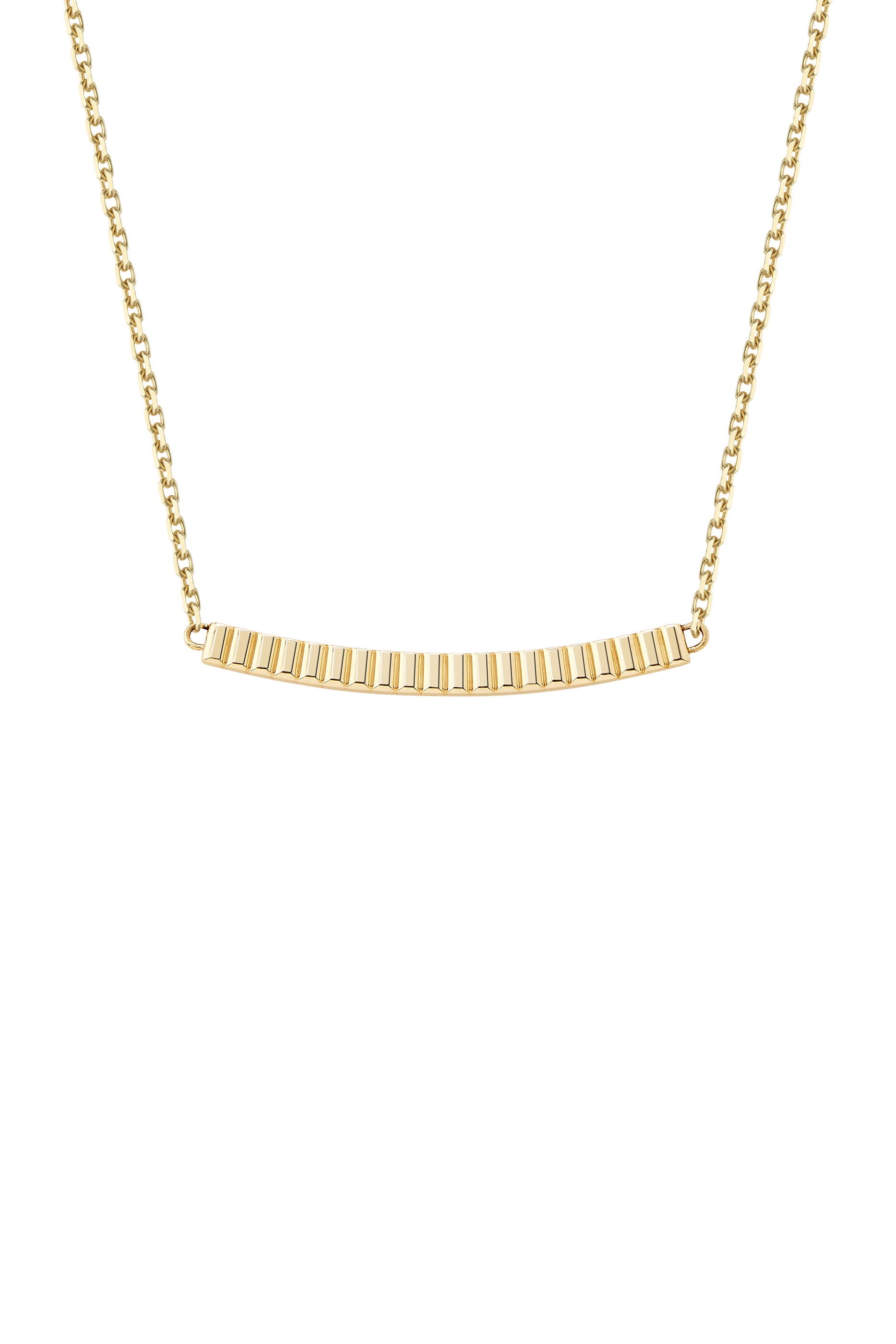  Quatre Grosgrain Pendant Necklace, 18k Yellow Gold