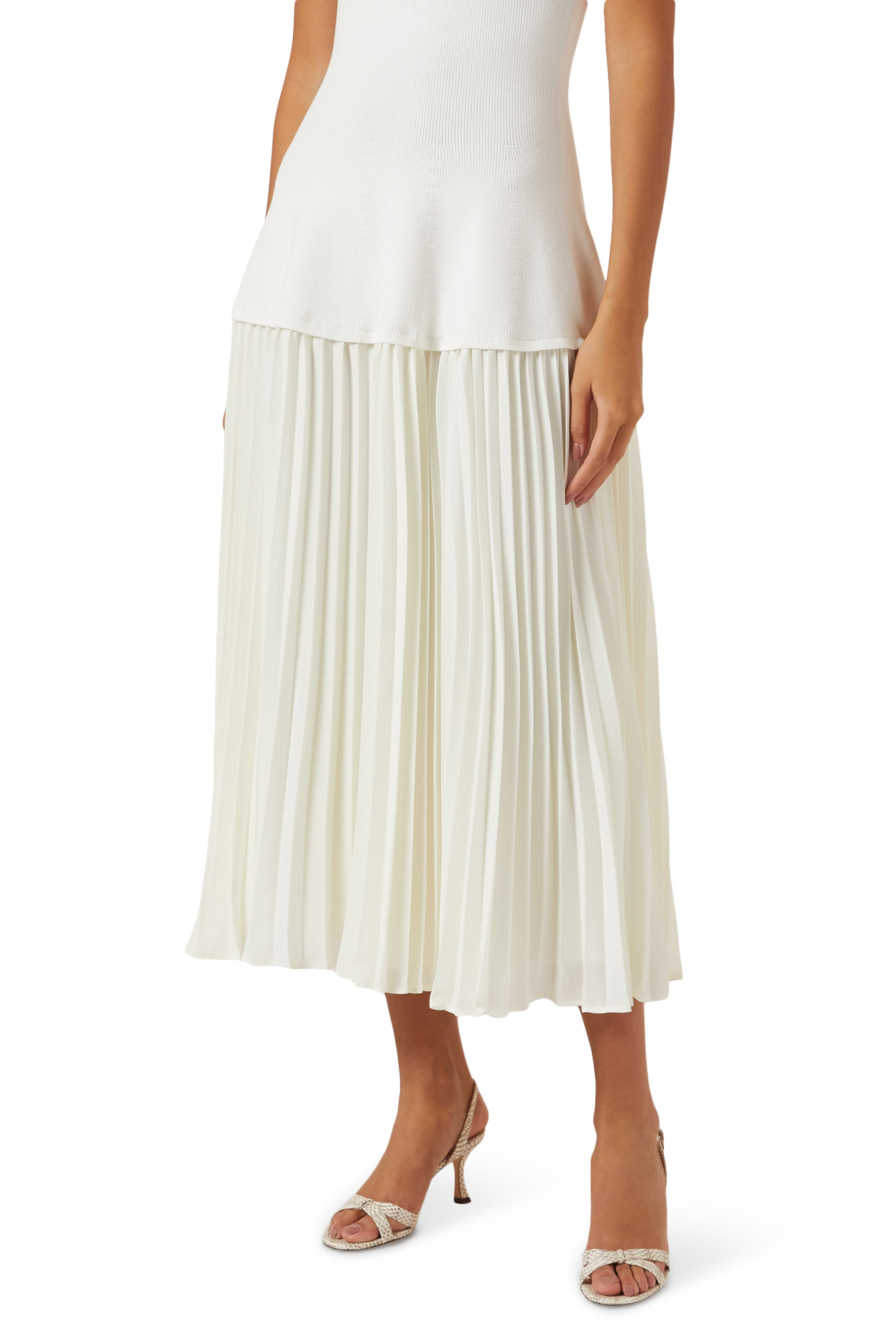 Elsy 70 Leather Crossover Slingbacks