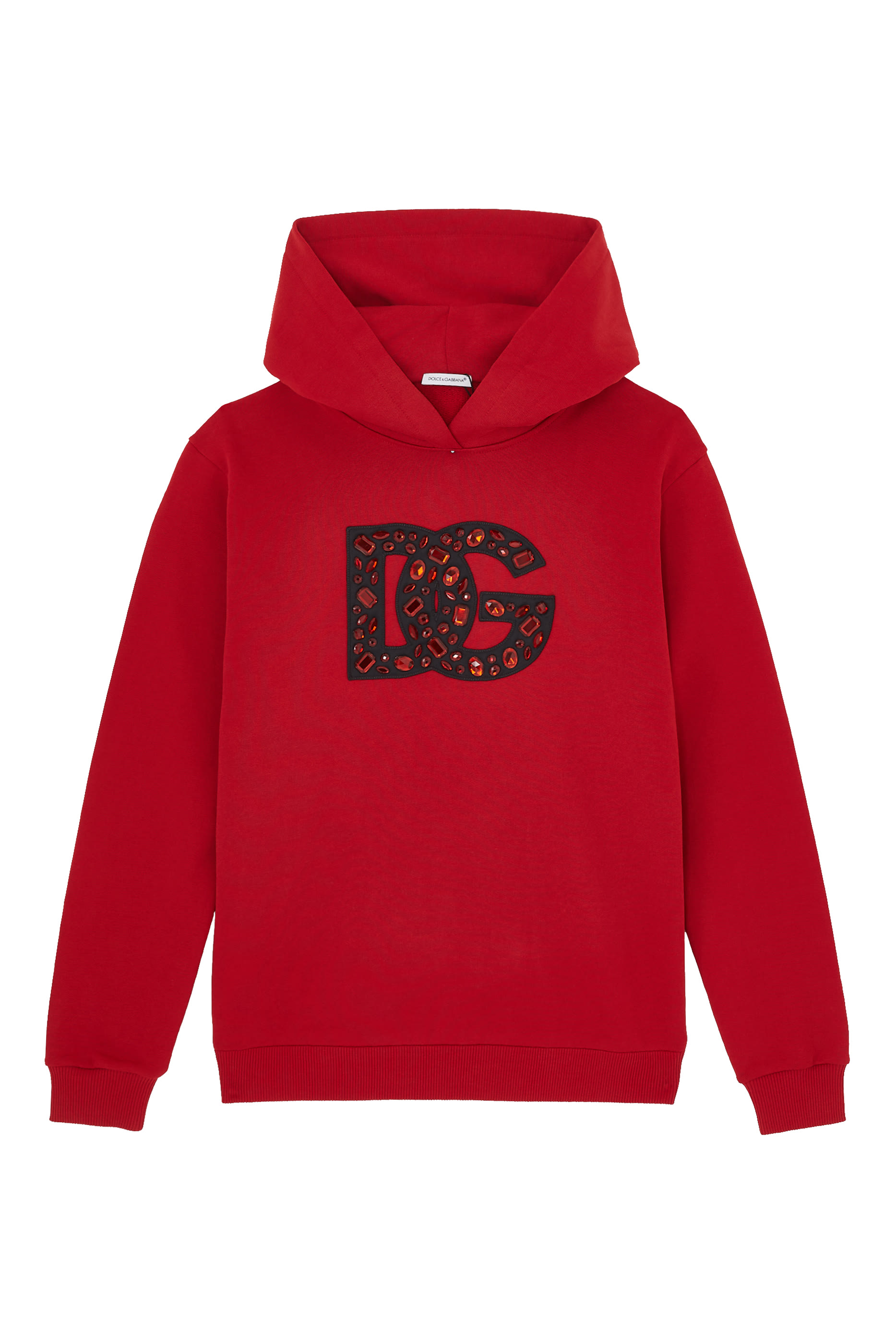 Kids DG Logo Rhinestone Jersey Hoodie