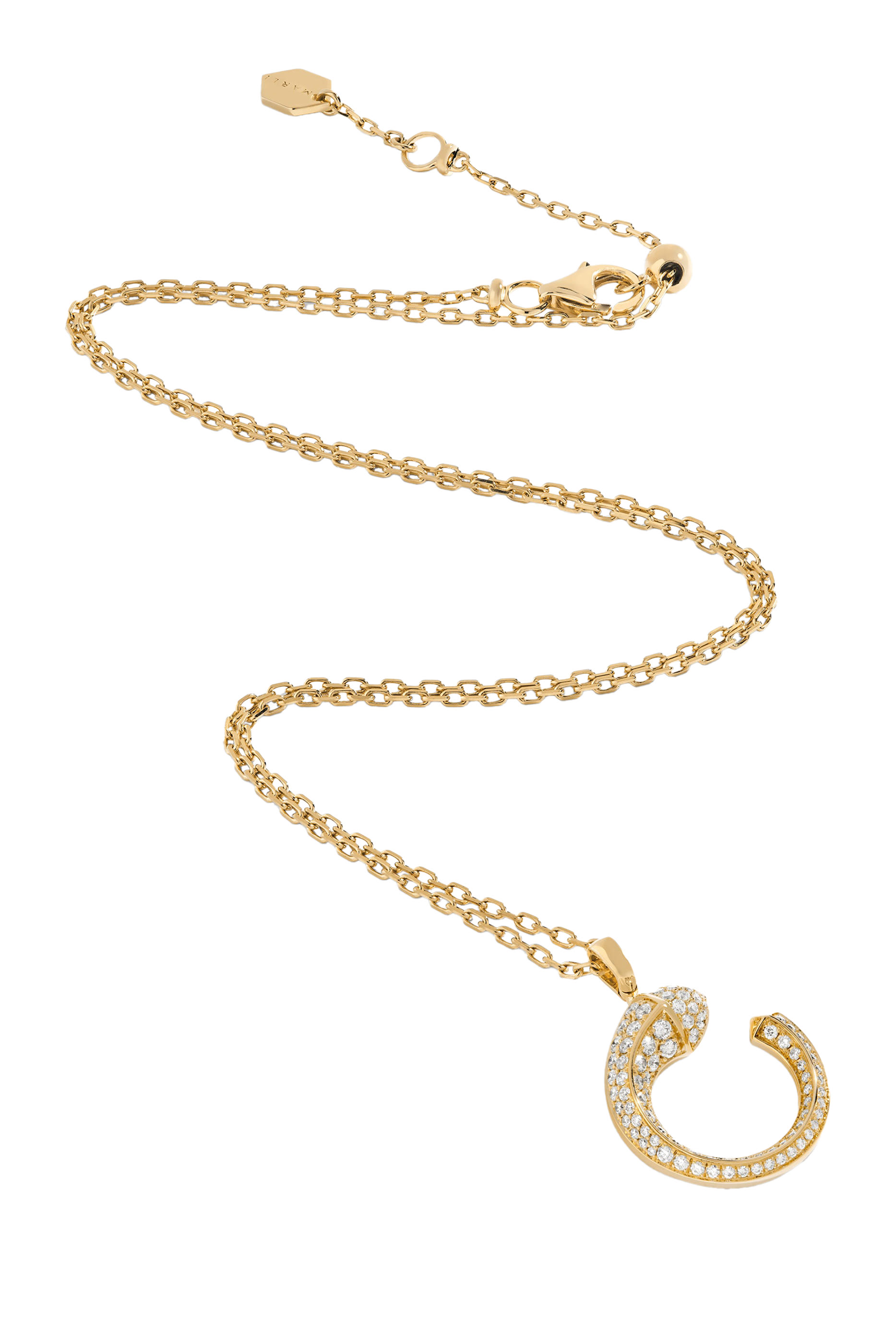 Cleo Venus Full Diamond Pendant, 18k Yellow Gold & Diamonds
