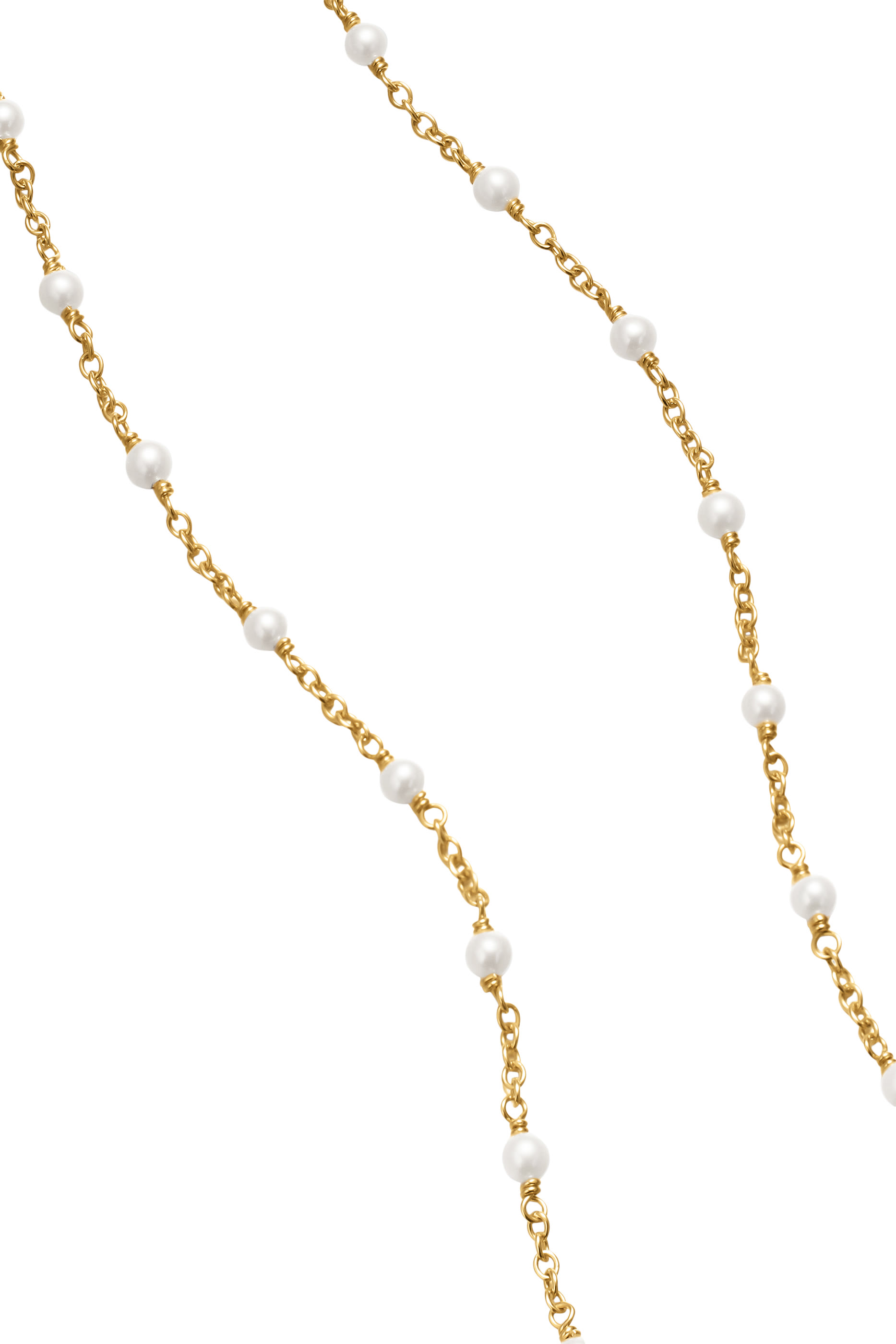 Pearl Classics Station Necklace, 18k Yellow Gold & Pearls