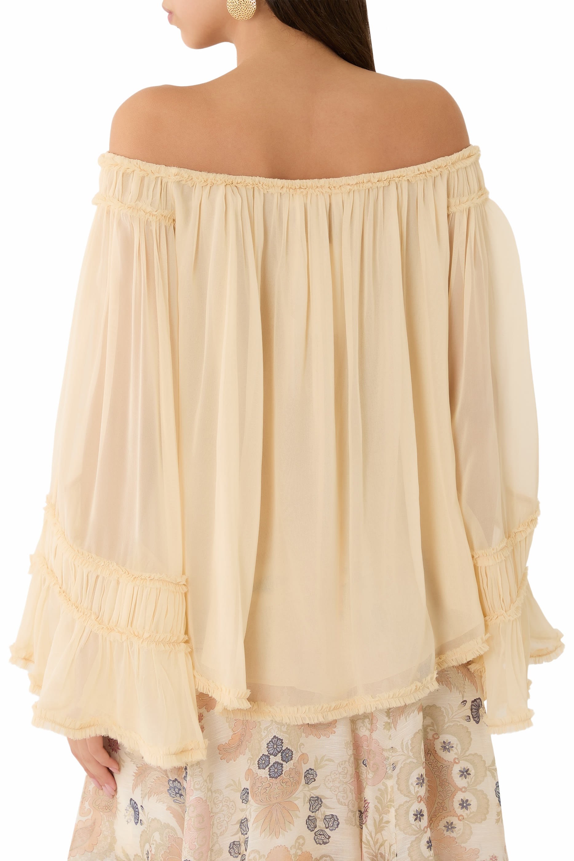 Rebellion Fray Flutter Blouse