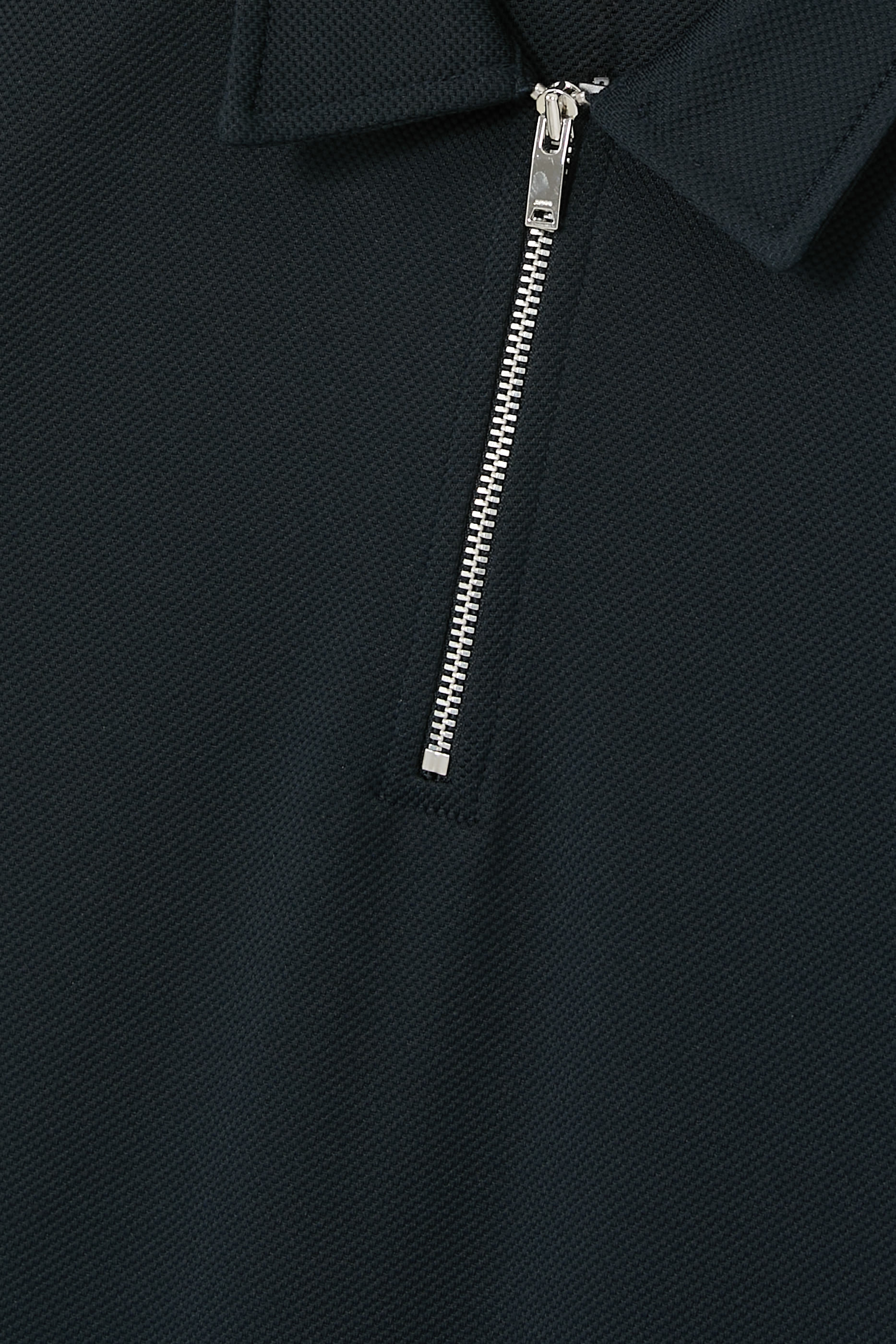 Kids Textured Half Zip Polo Shirt 