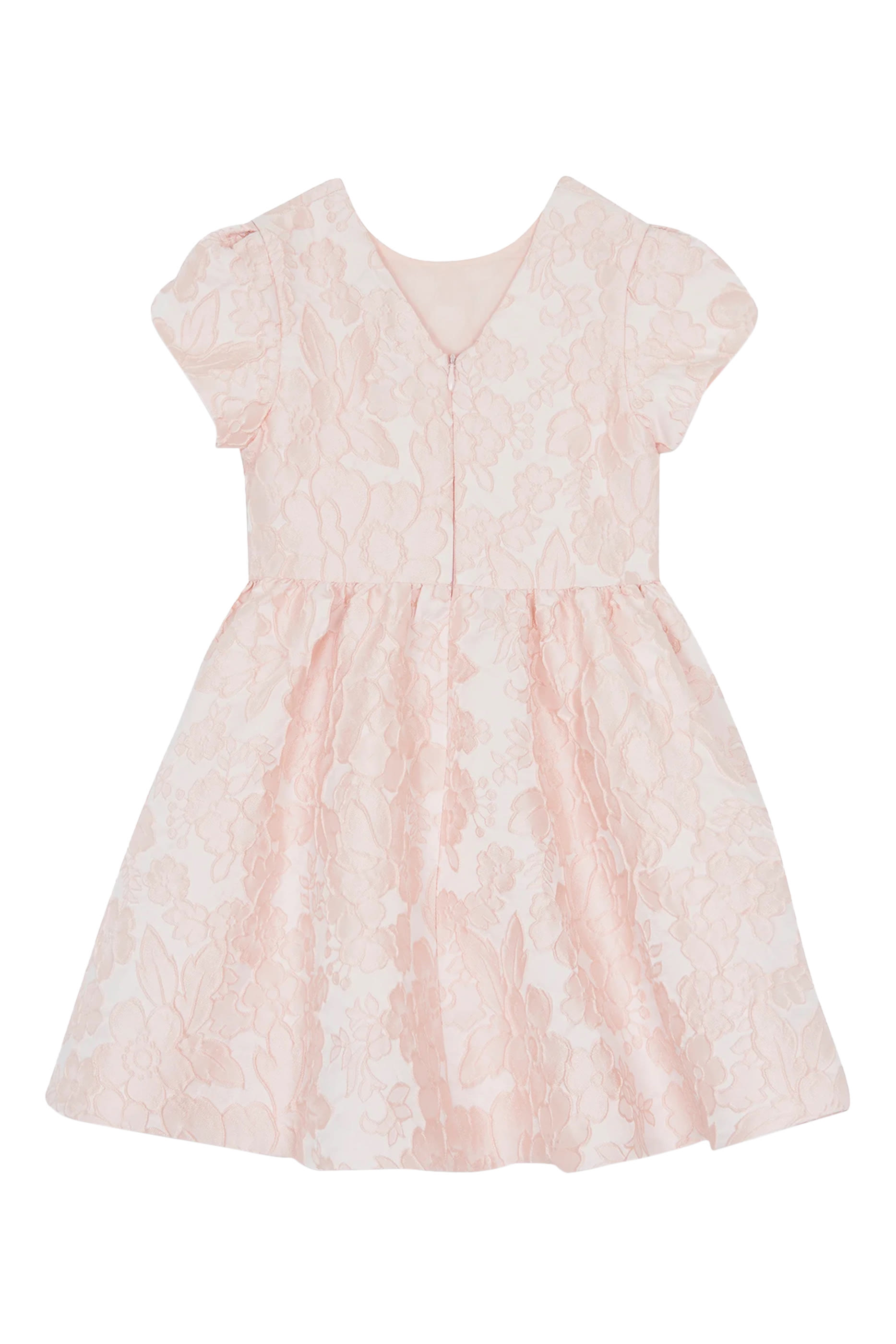 Kids Peony Pearly Floral Embroidery Dress