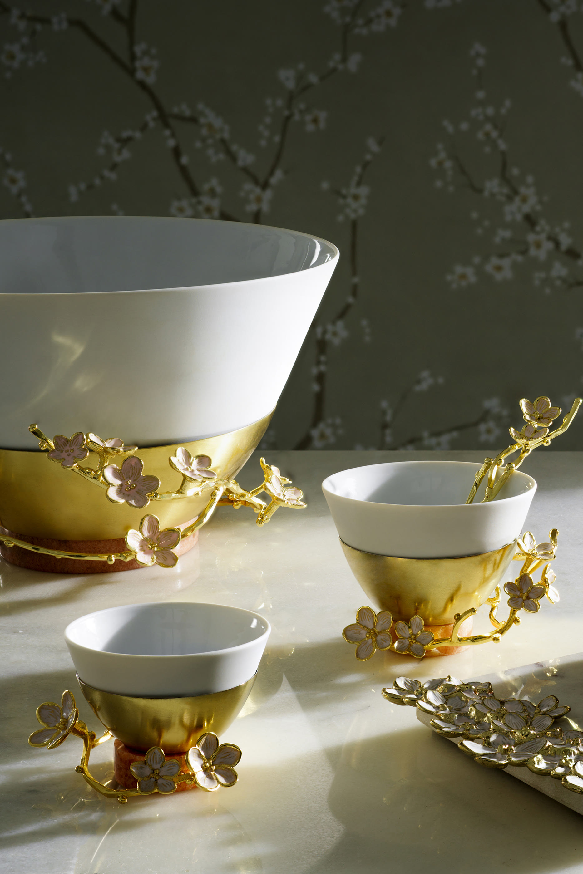 Cherry Blossom Cheese Board with Spreader