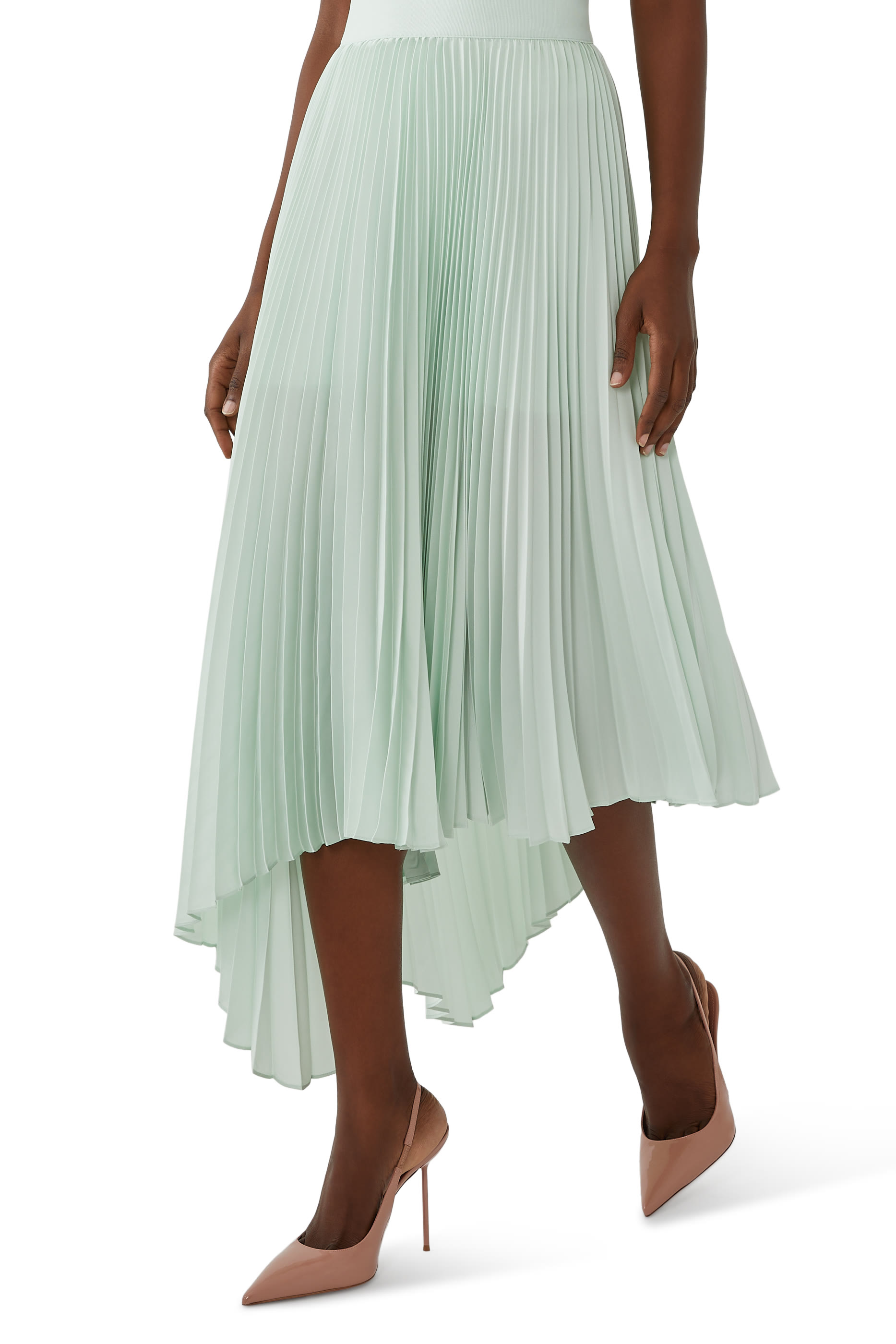 Jenara Pleated Midi Skirt