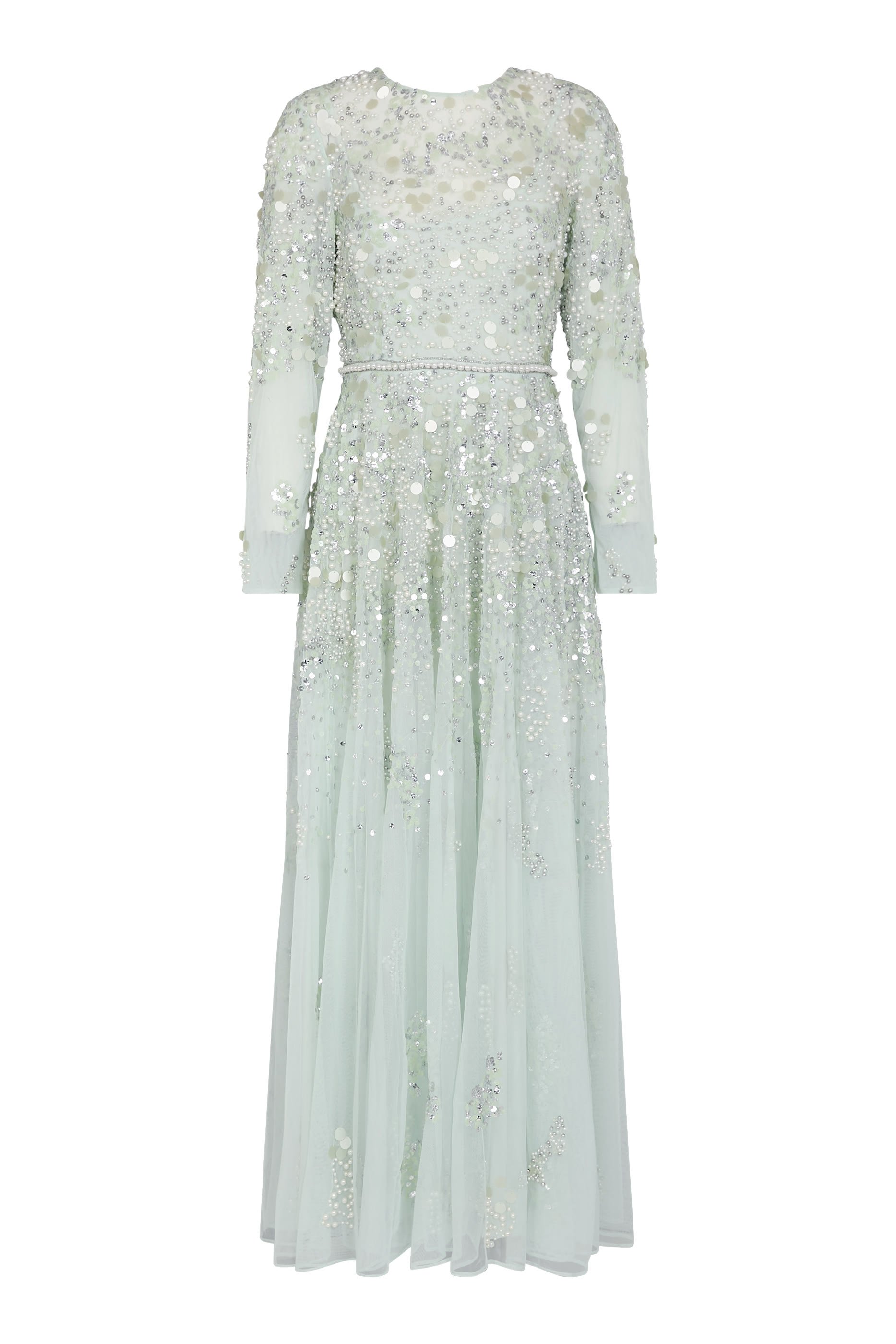 Sequin Pearl Embellished Gown