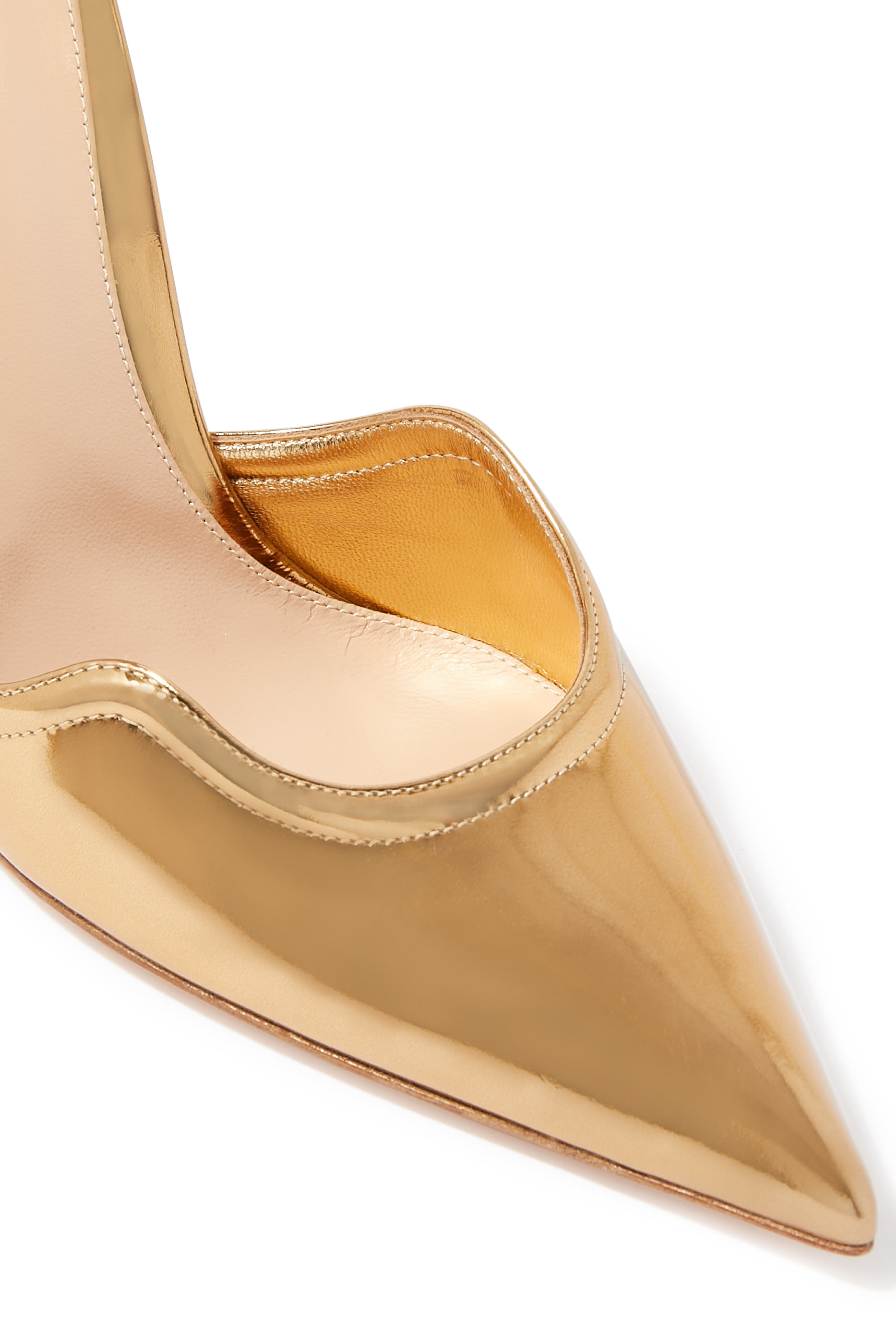 Lucrezia 105 Metallic Leather Asymmetrical Pumps