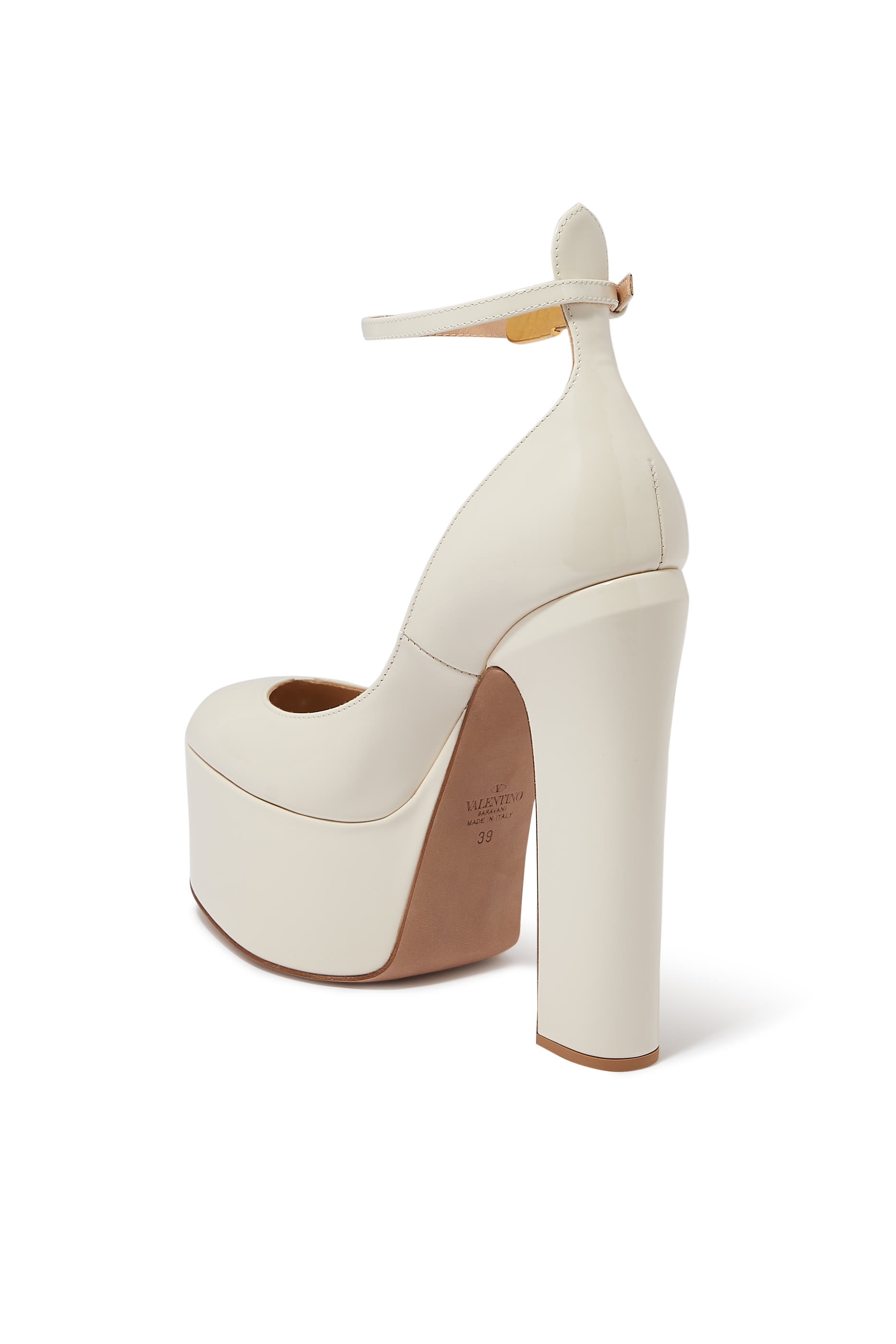  155 Tan-Go Patent Leather Platform Pumps