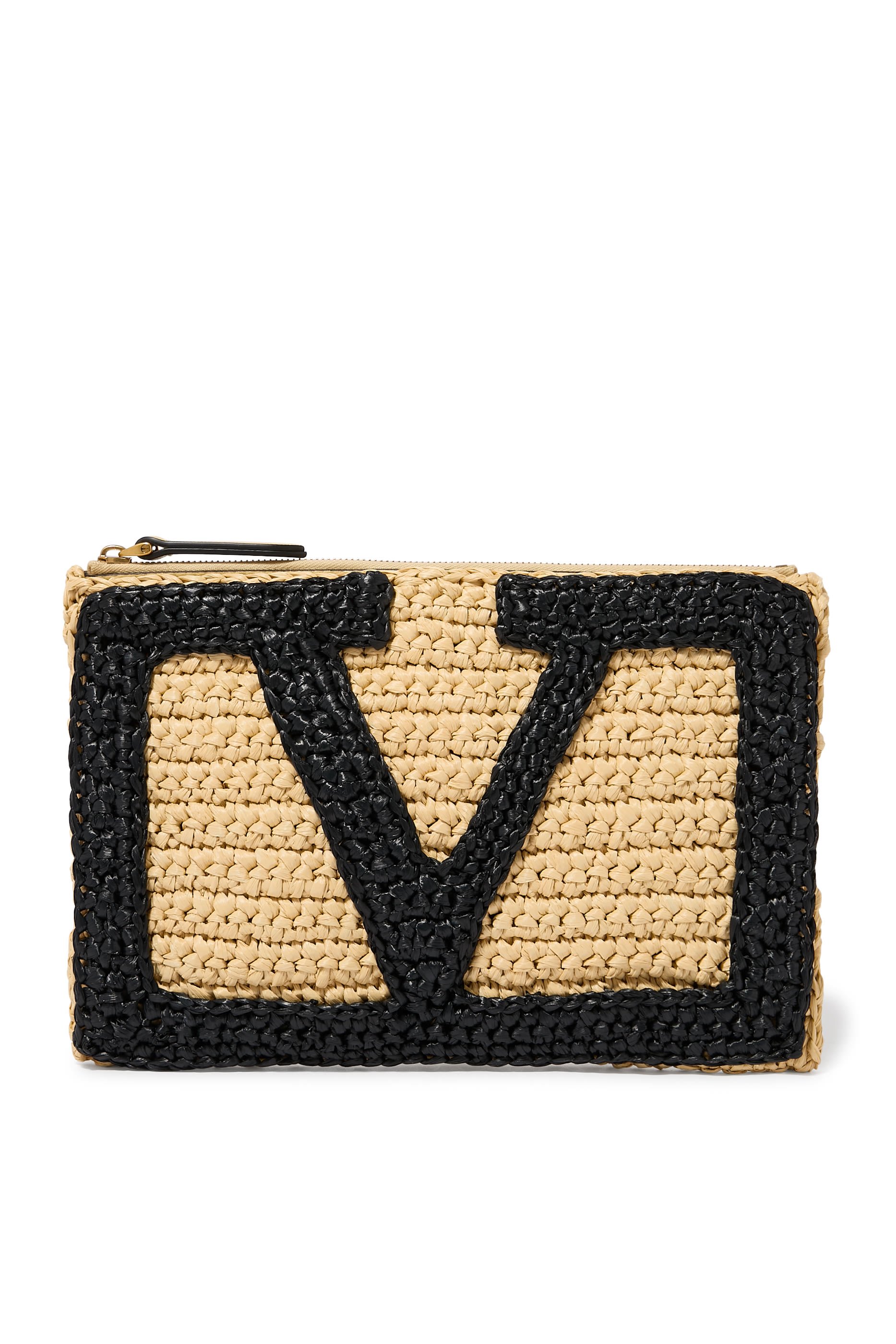 Viva Superstar Synthetic Raffia Pouch
