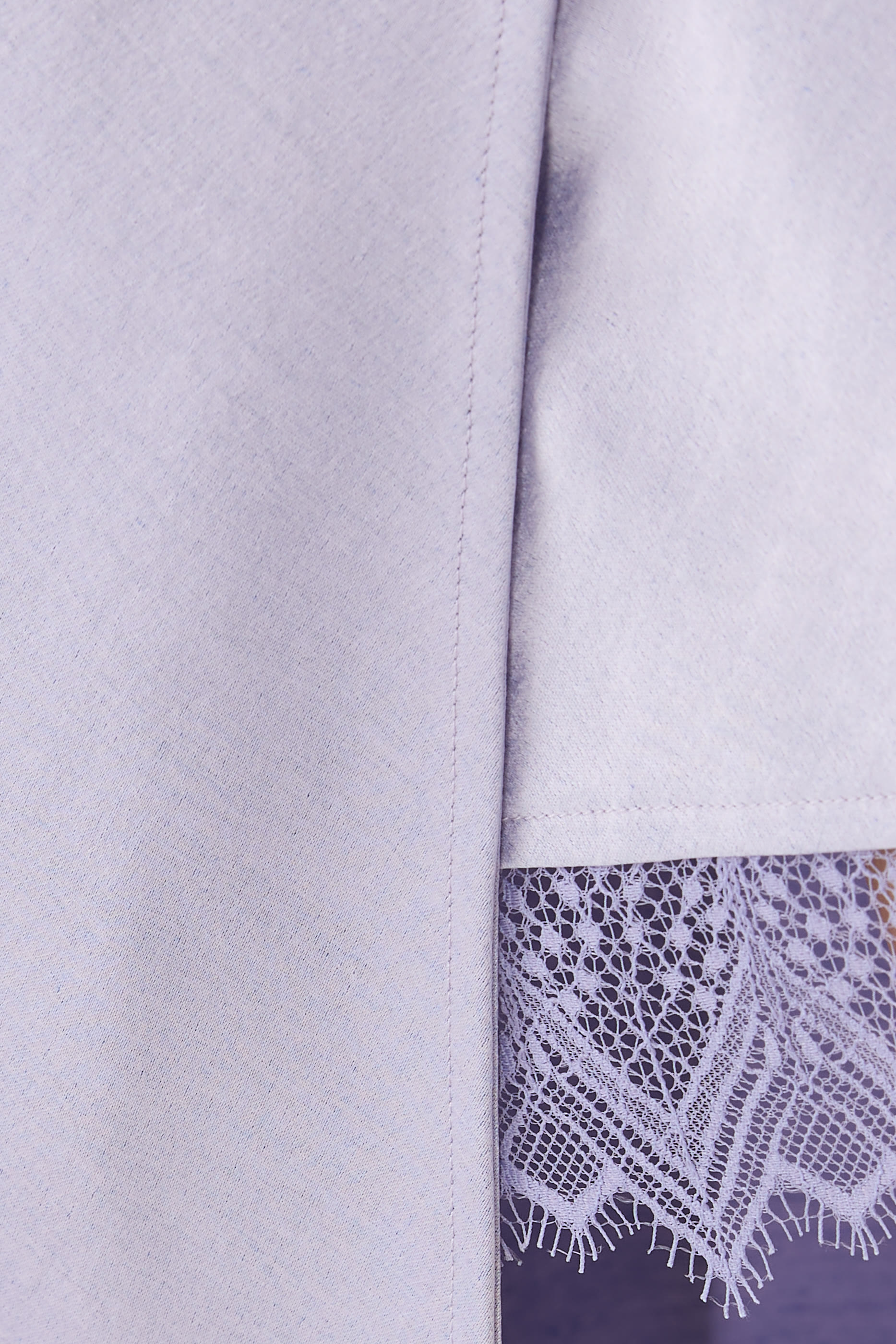 Asymmetric Lace-Trimmed Satin Maxi Dress