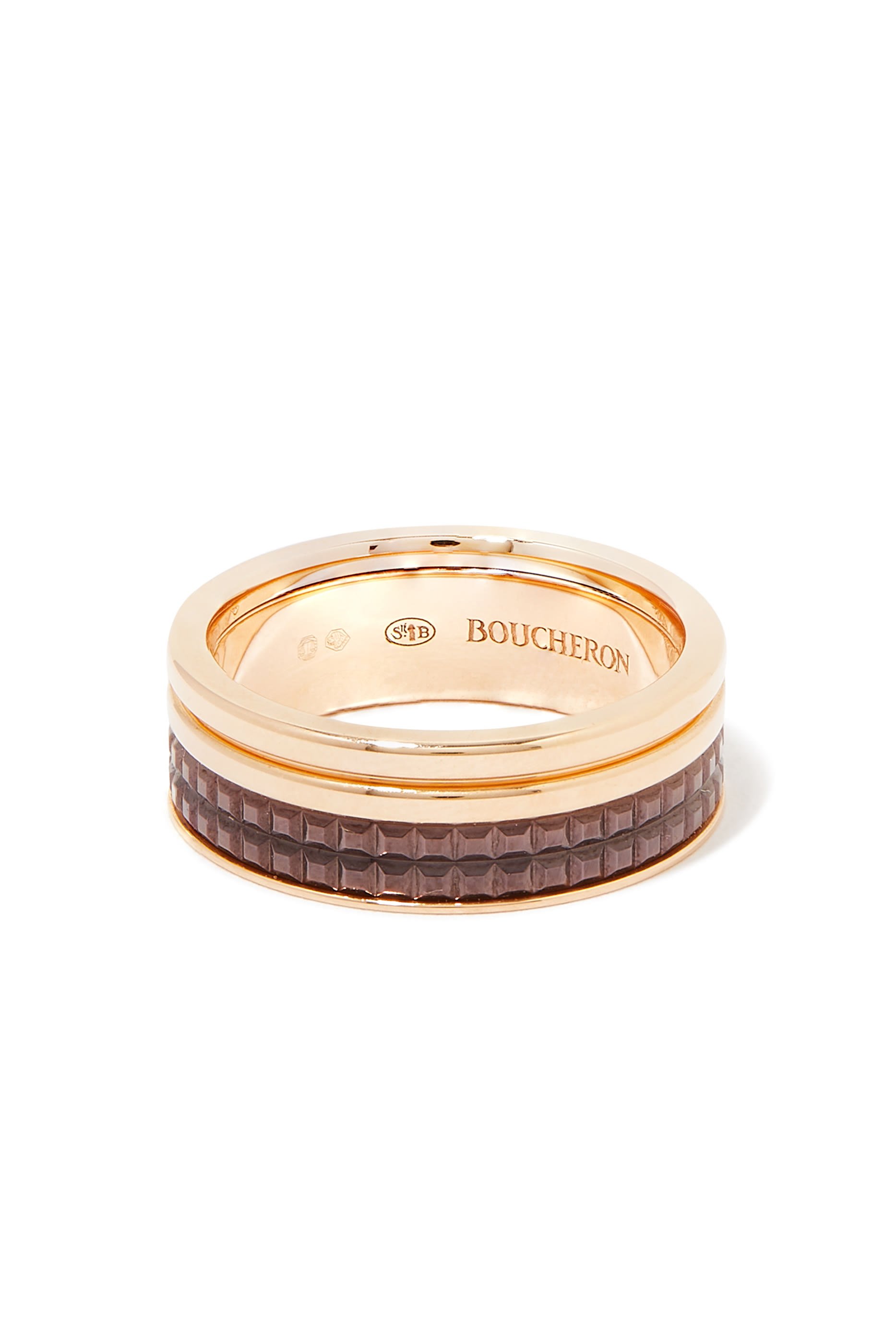 Quatre Double White Edition Wedding Band, 18k White Gold