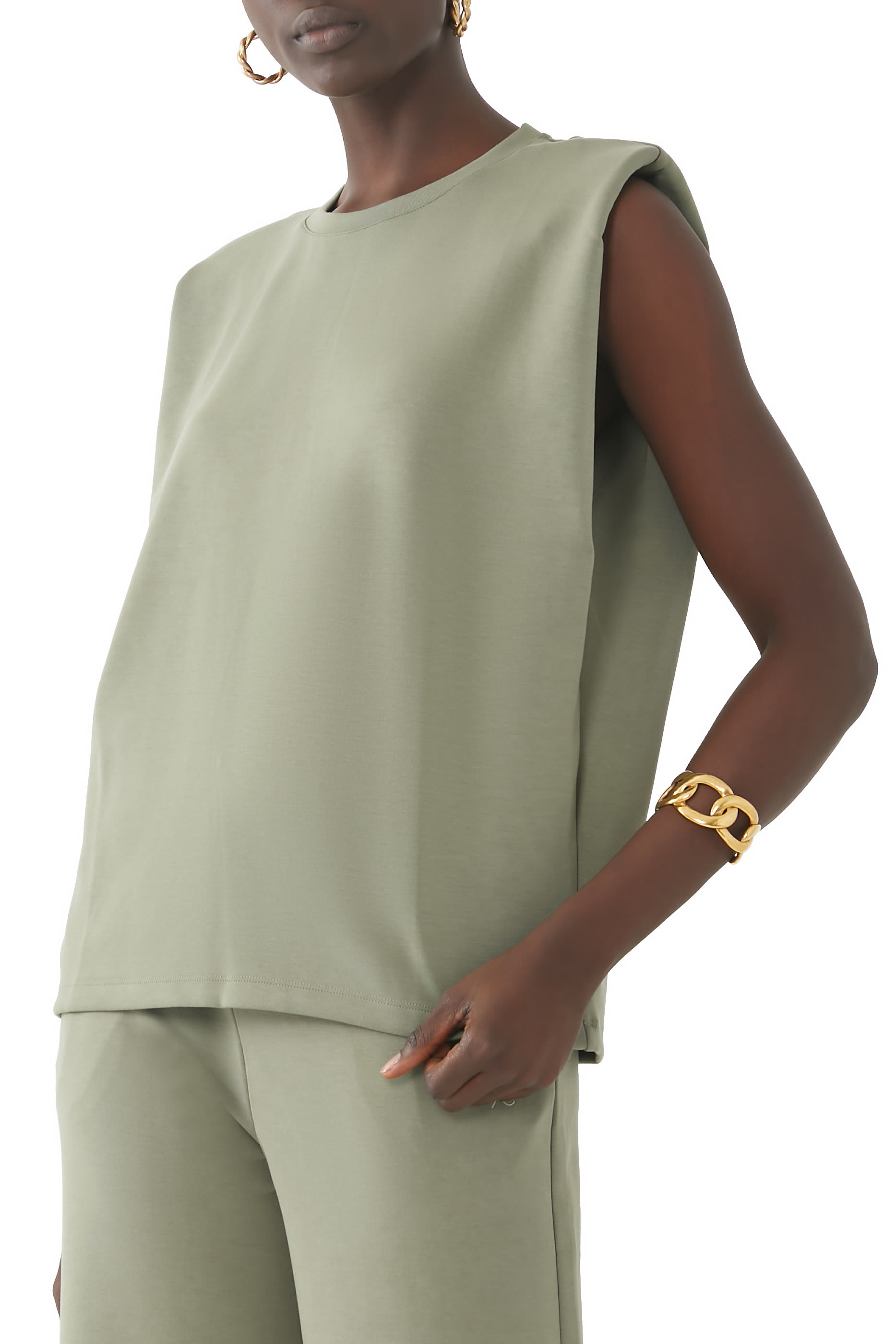 Lounge Padded Shoulder T-Shirt