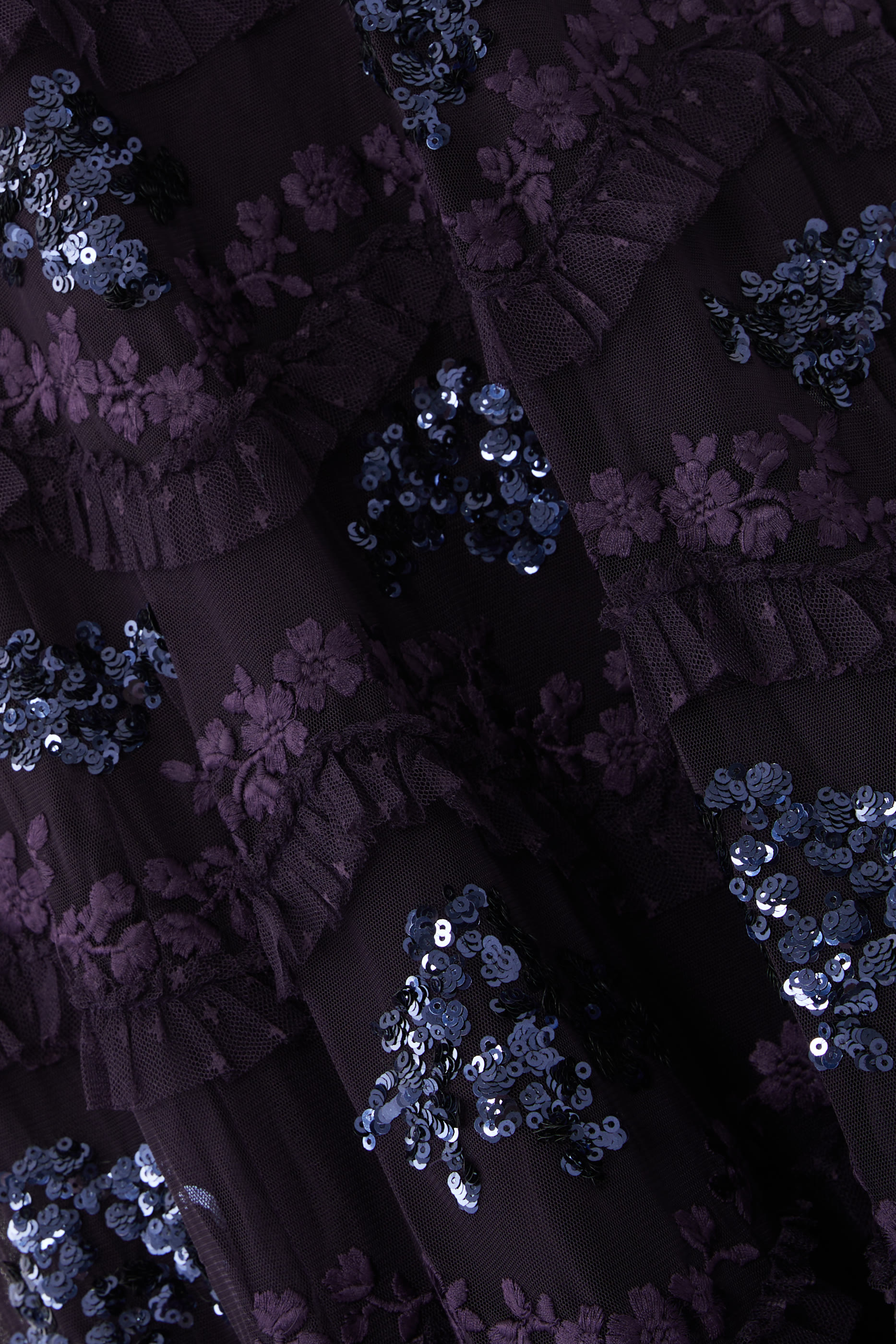 Carmen Ruffle Ankle Gown in Tulle