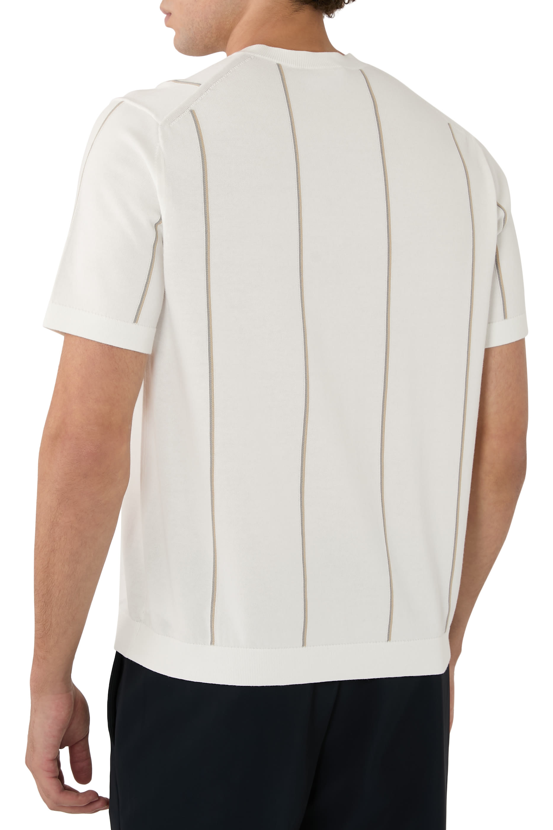 Tactile Cotton Striped T-Shirt 