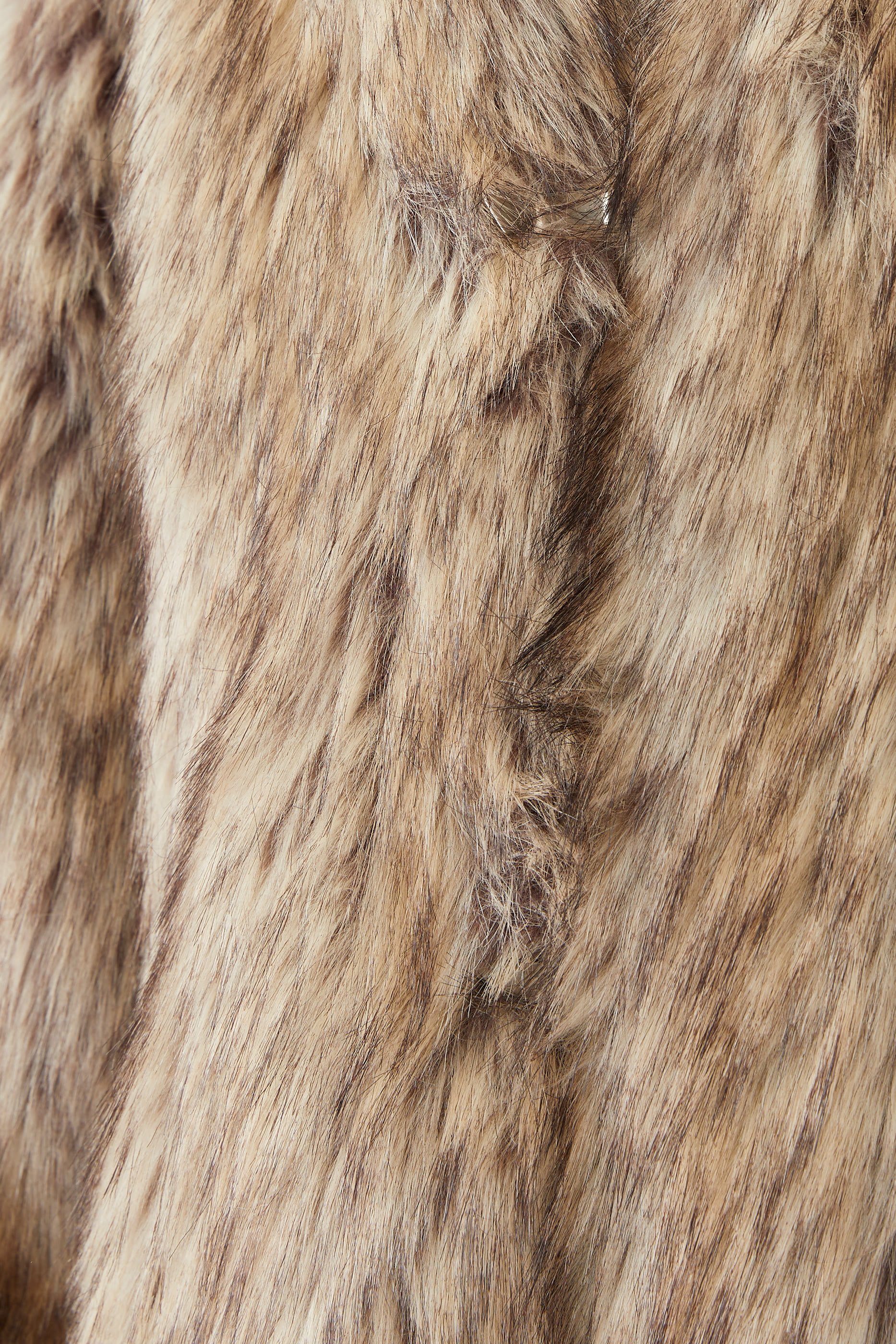 Coyote Eco Fur Long Coat 