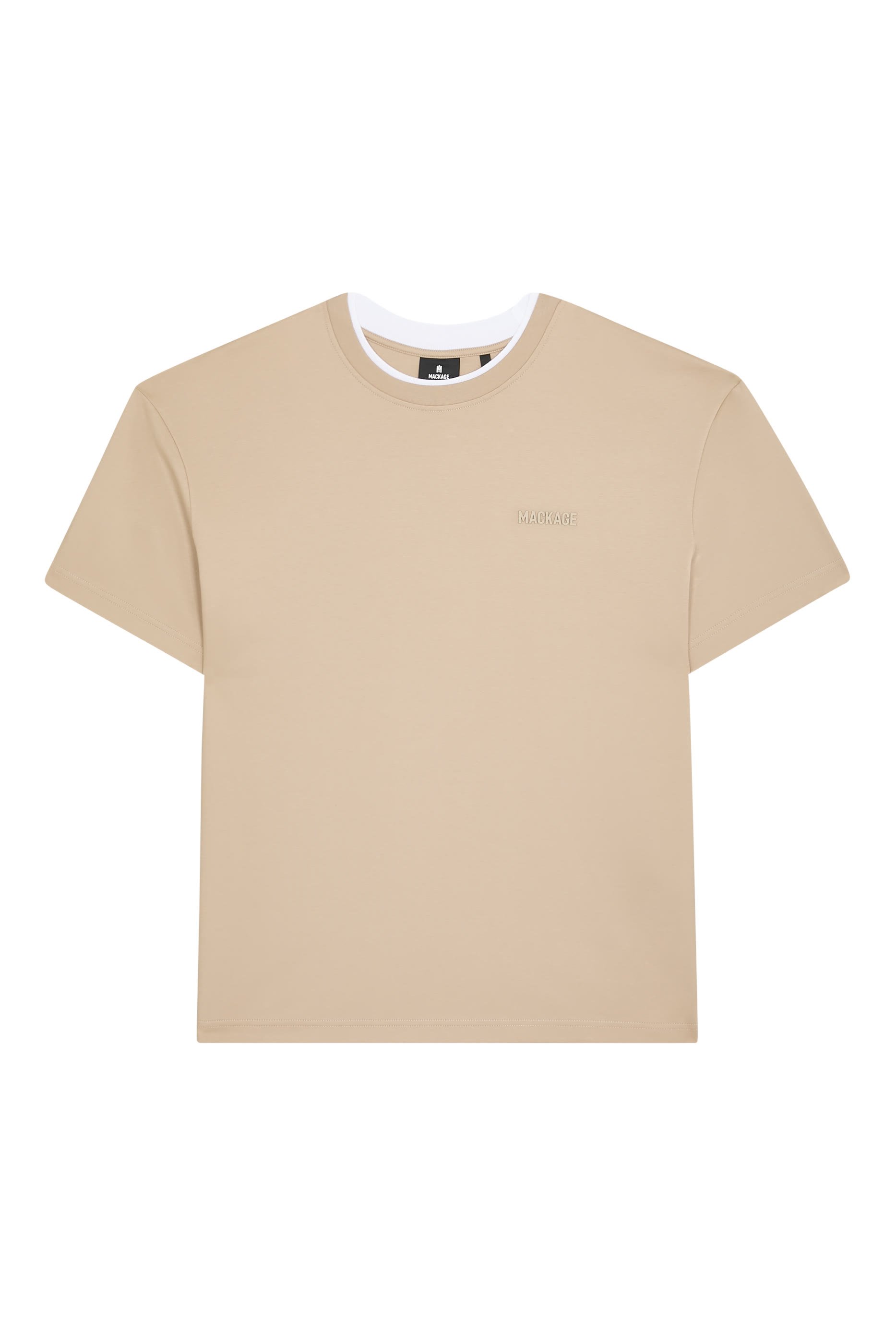 Tee-MNV Double Crewneck Collar T-Shirt 
