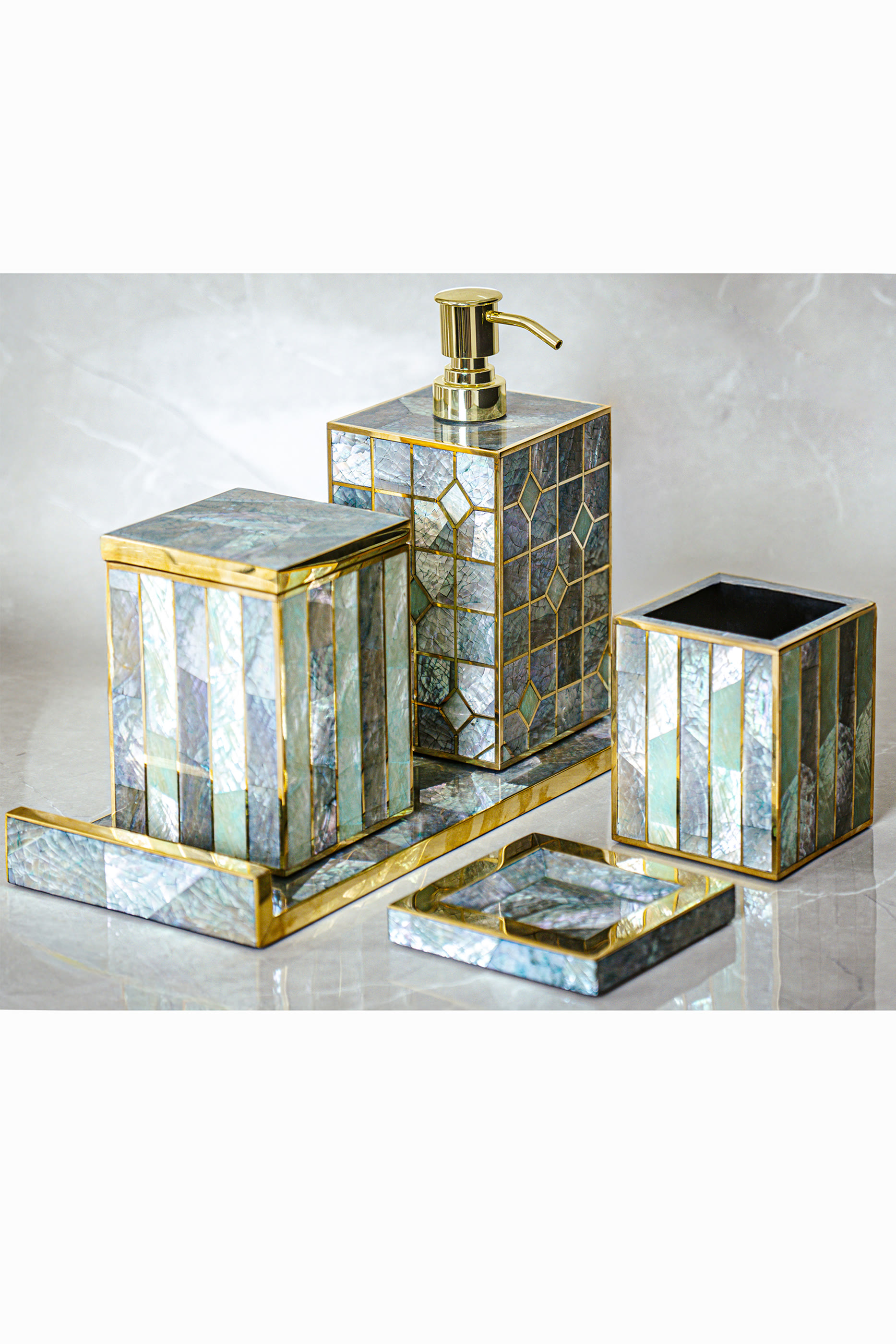 Crackled Abalone Shell Vanity Tray