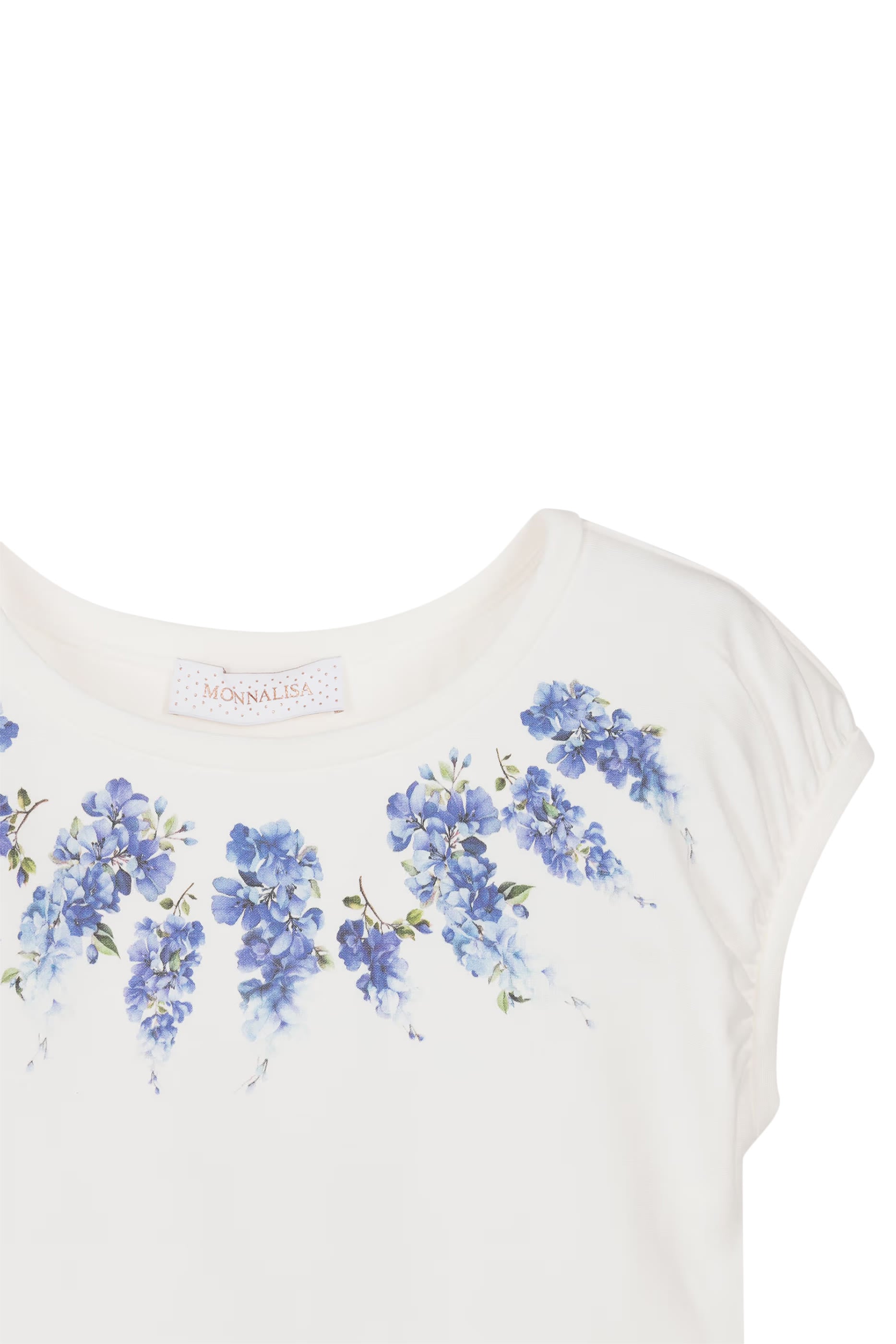 Kids Floral Print Neckline T-Shirt