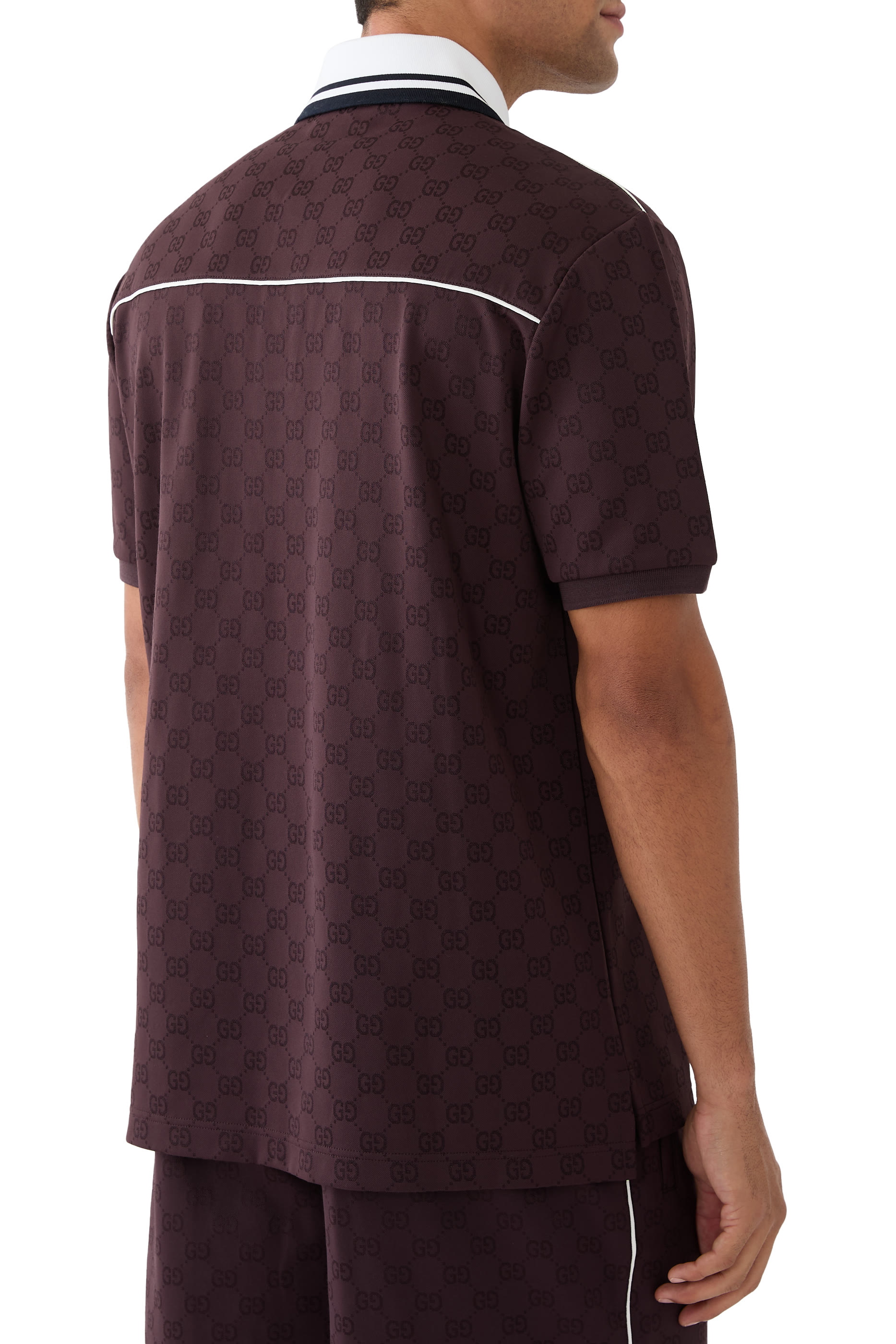 GG Nylon and Cotton Polo Shirt