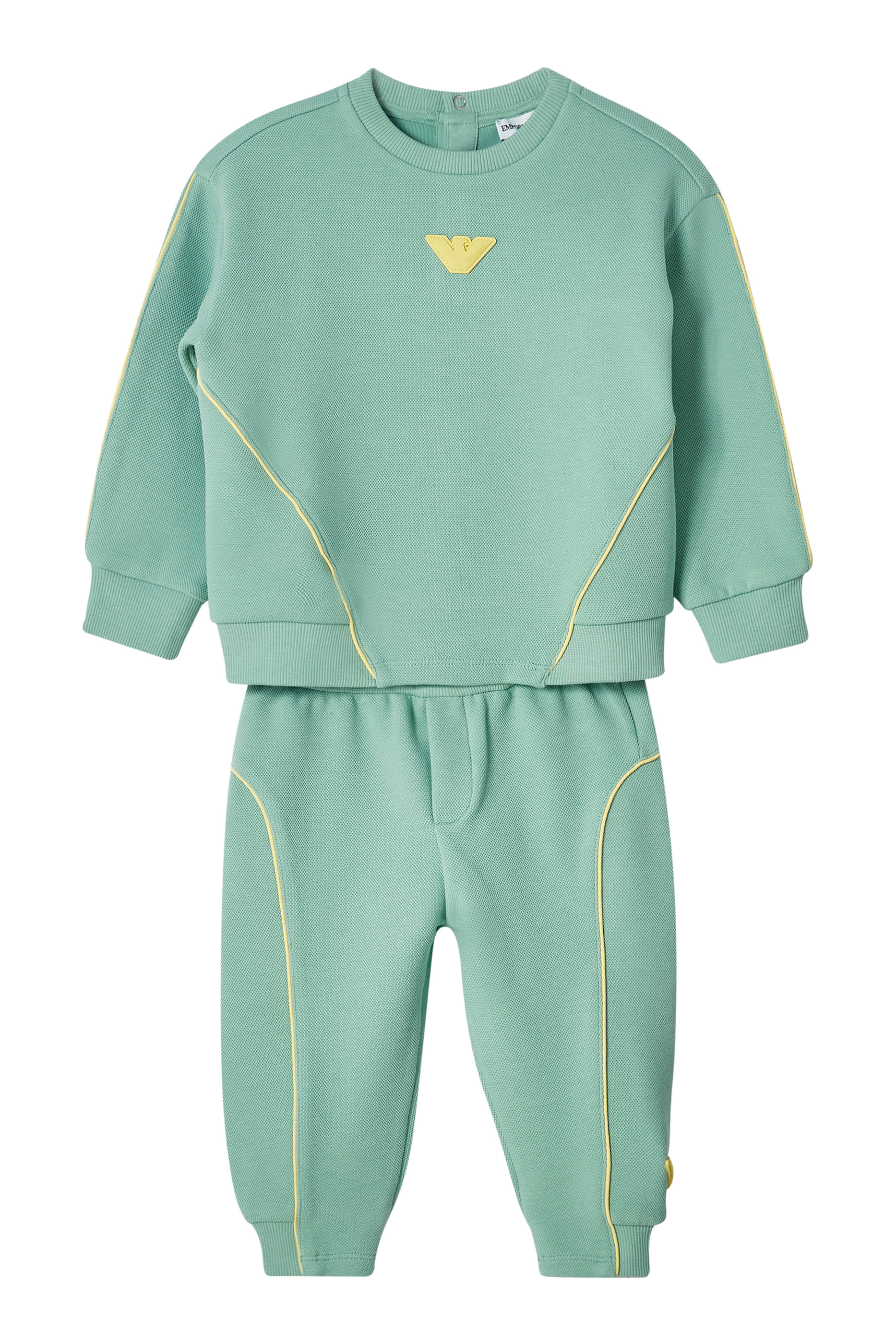 Kids Logo and Piping Piqu&eacute; Sweatshirt