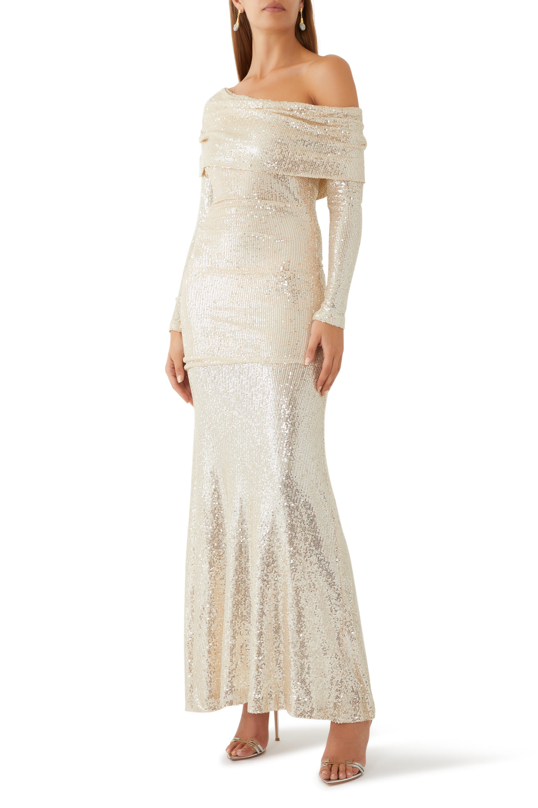 Nova One-Shoulder Ankle Gown