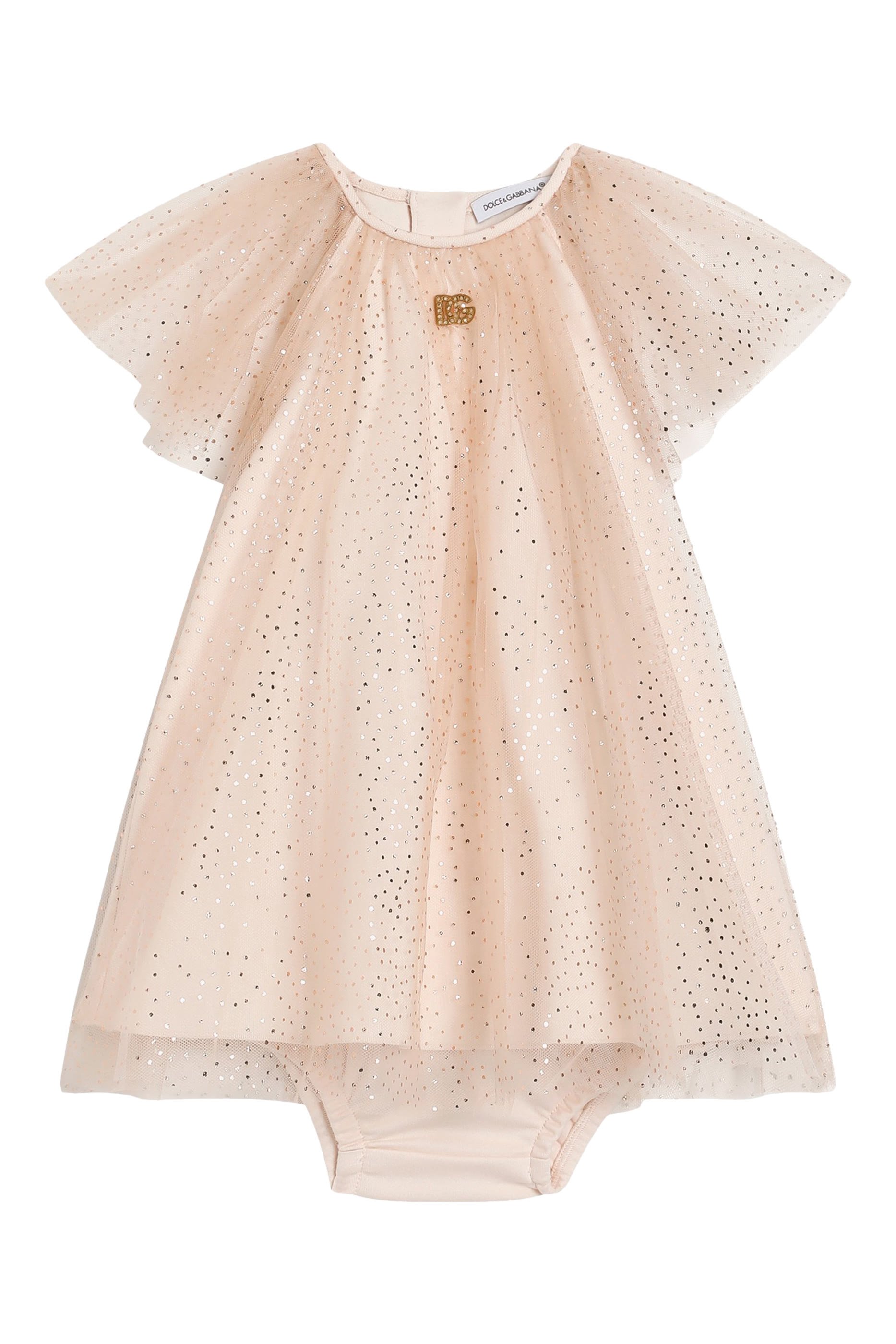 Kids Polka Dot Print Tulle Dress