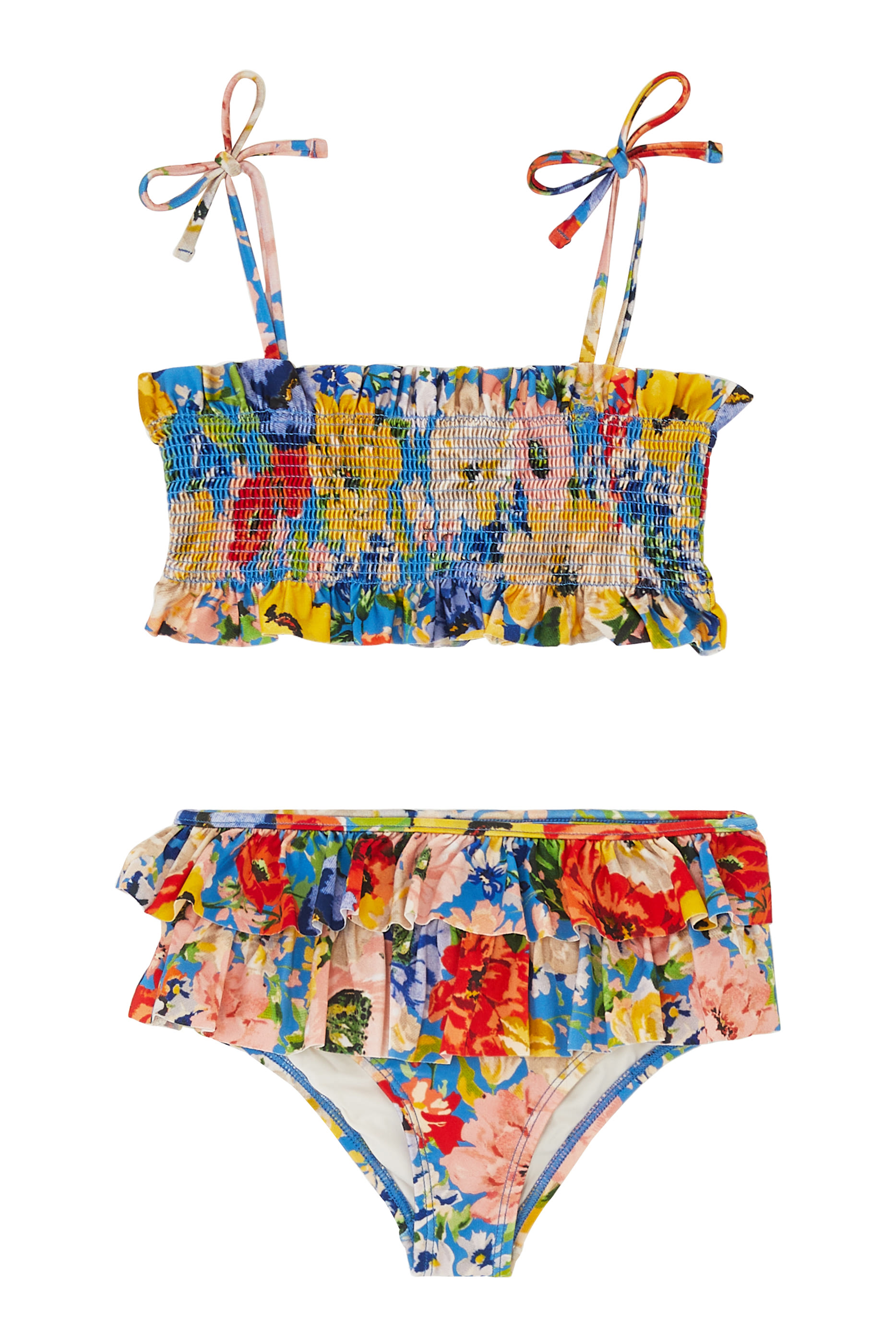 Kids Alight Shirred Floral Bikini