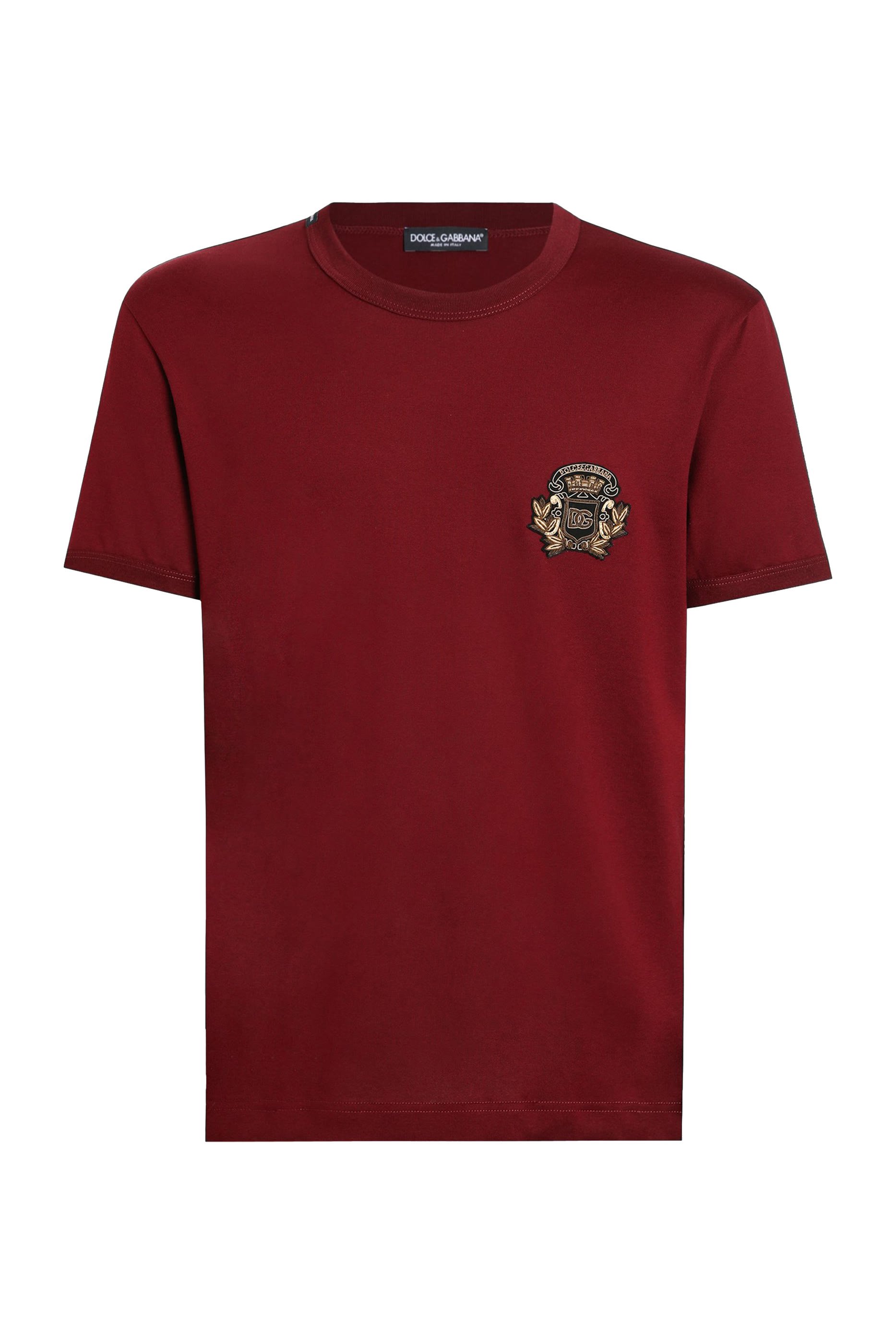  Cotton T-Shirt with Heraldic Patch