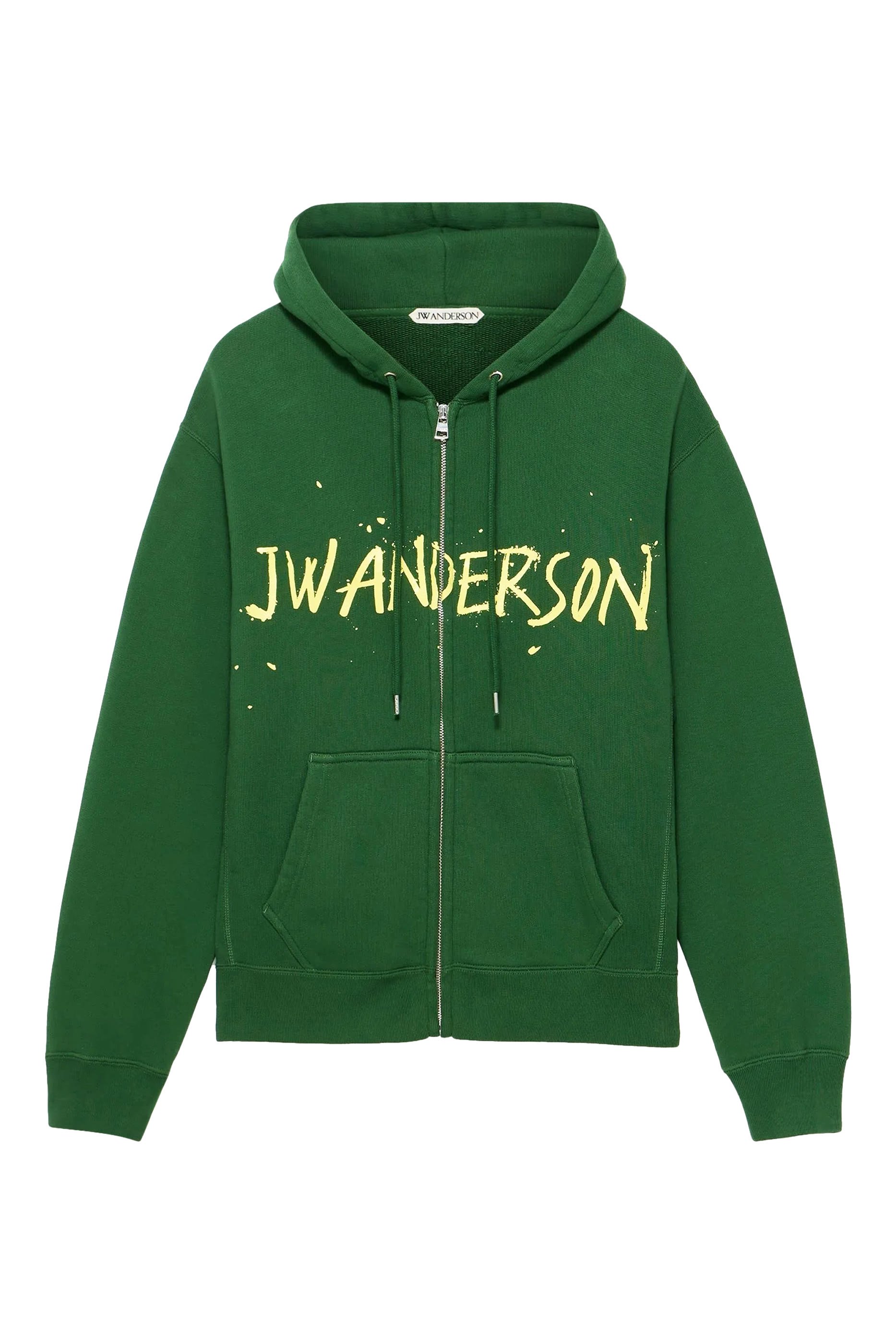 Zip-Front Print Hoodie