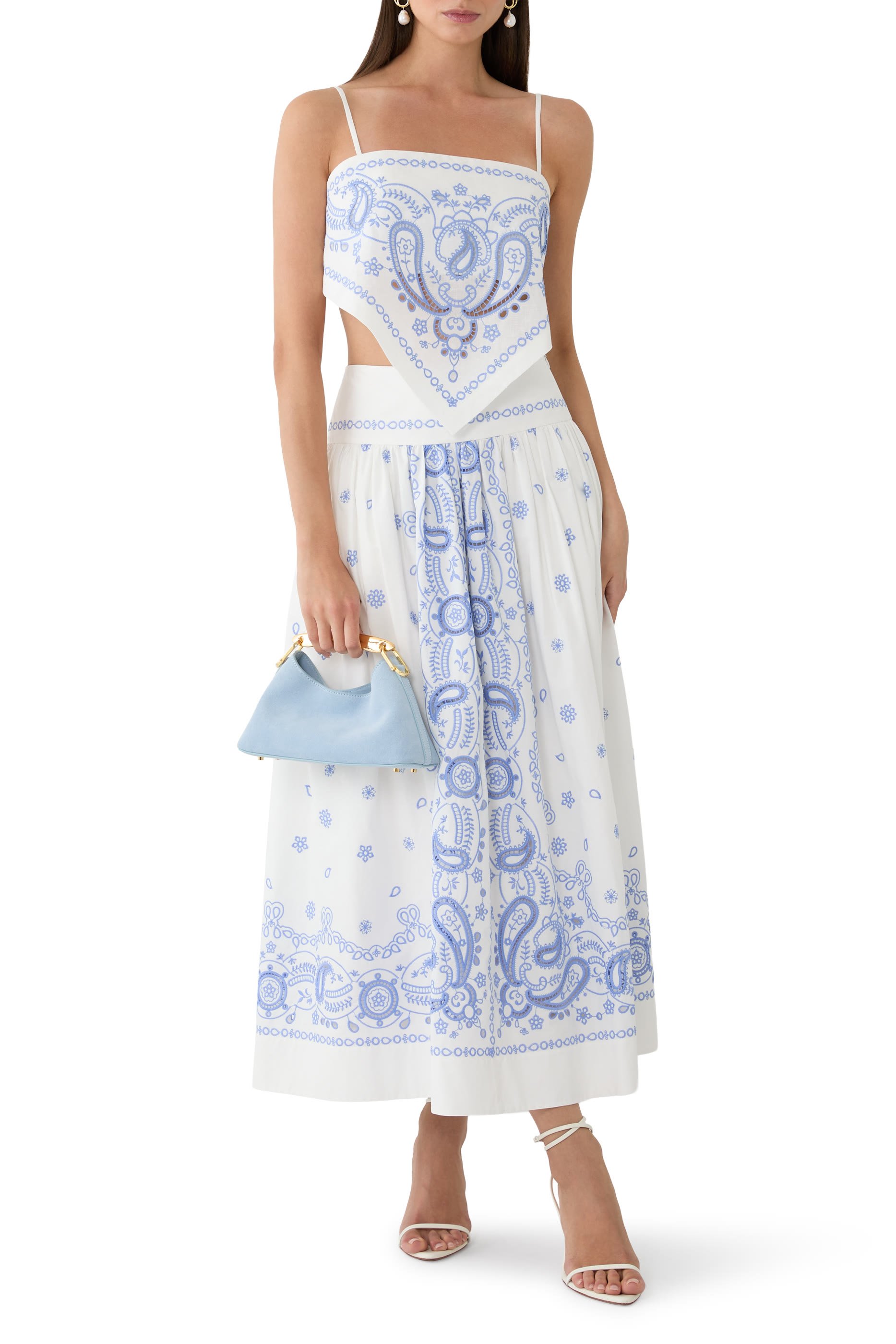 Embroidered Linen Top