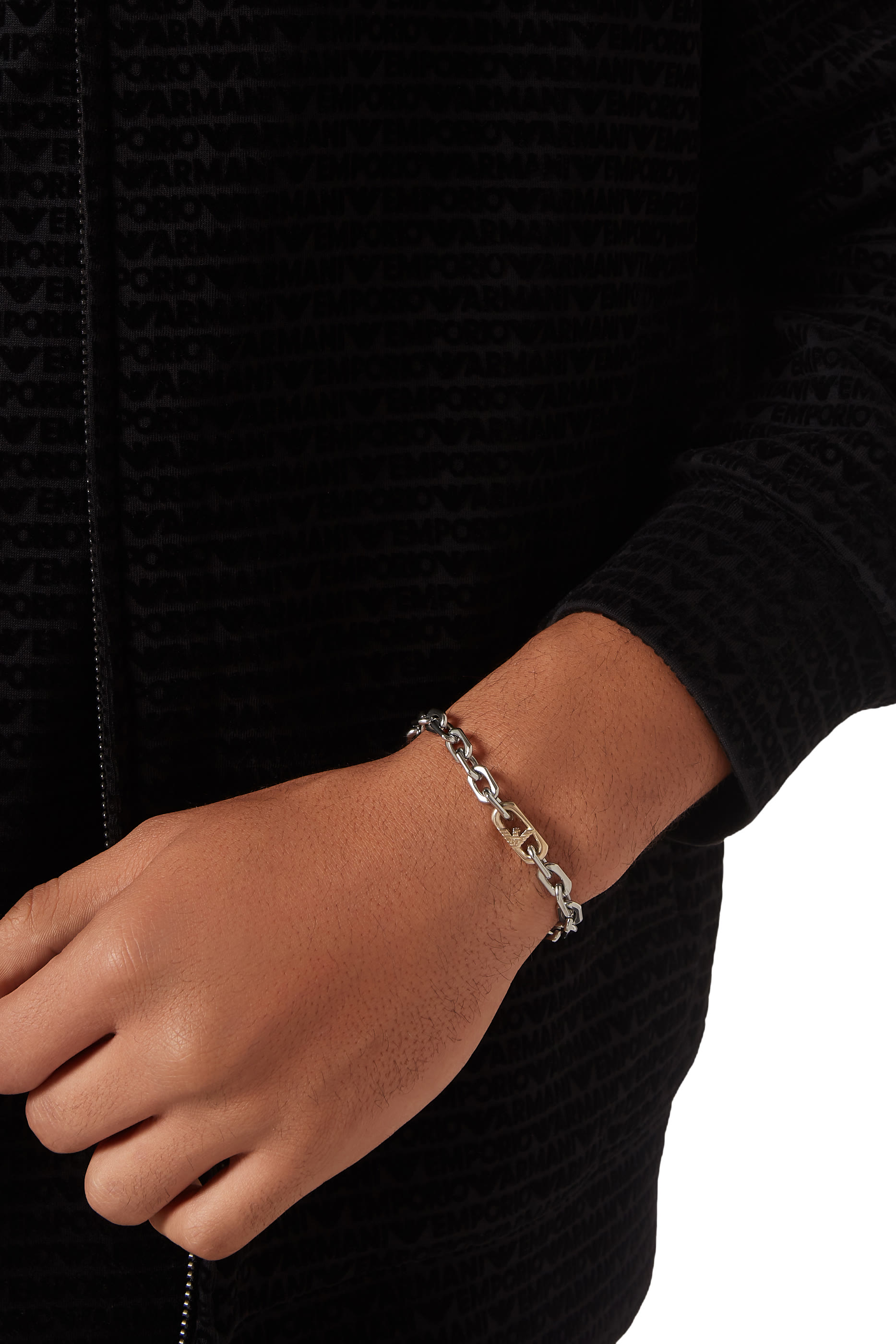 Two-Tone Stainless Steel Chain Bracelet