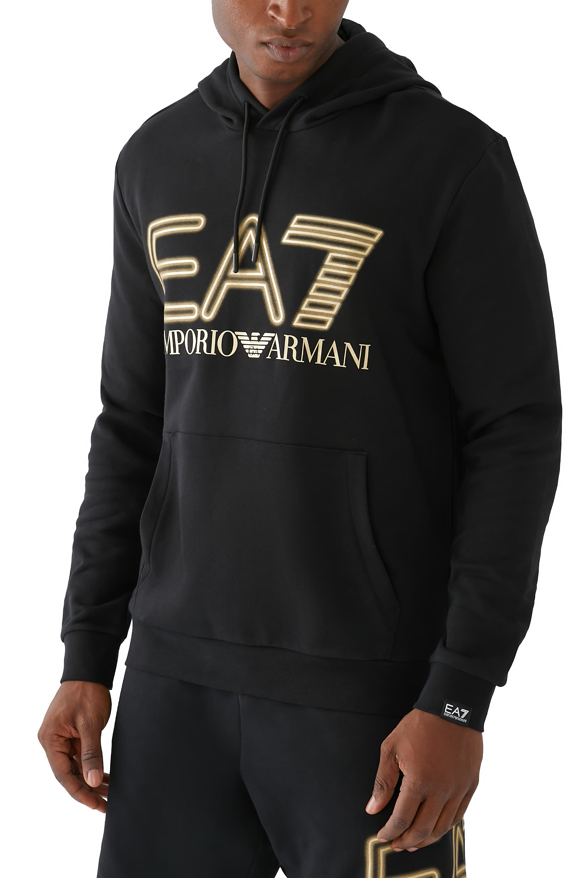 EA7 Cotton Logo Hoodie