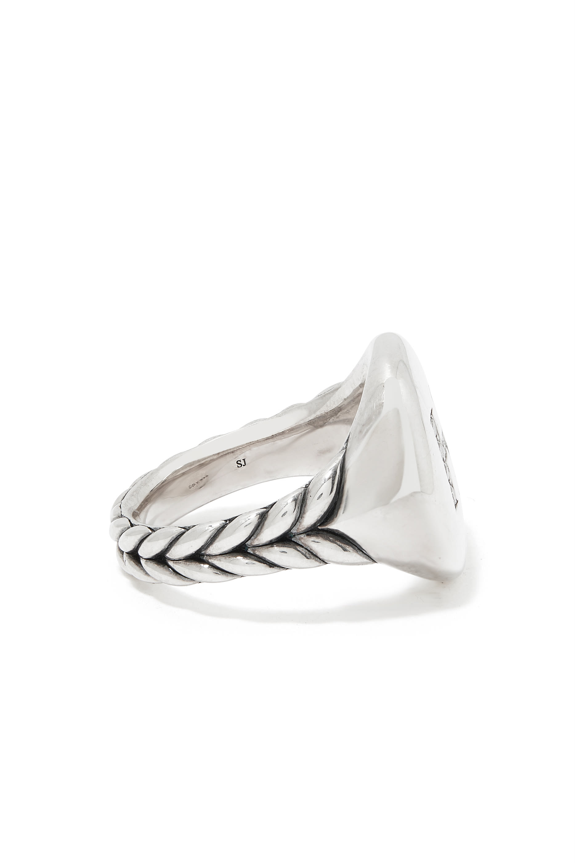 H Initial Diamond Pinky Ring