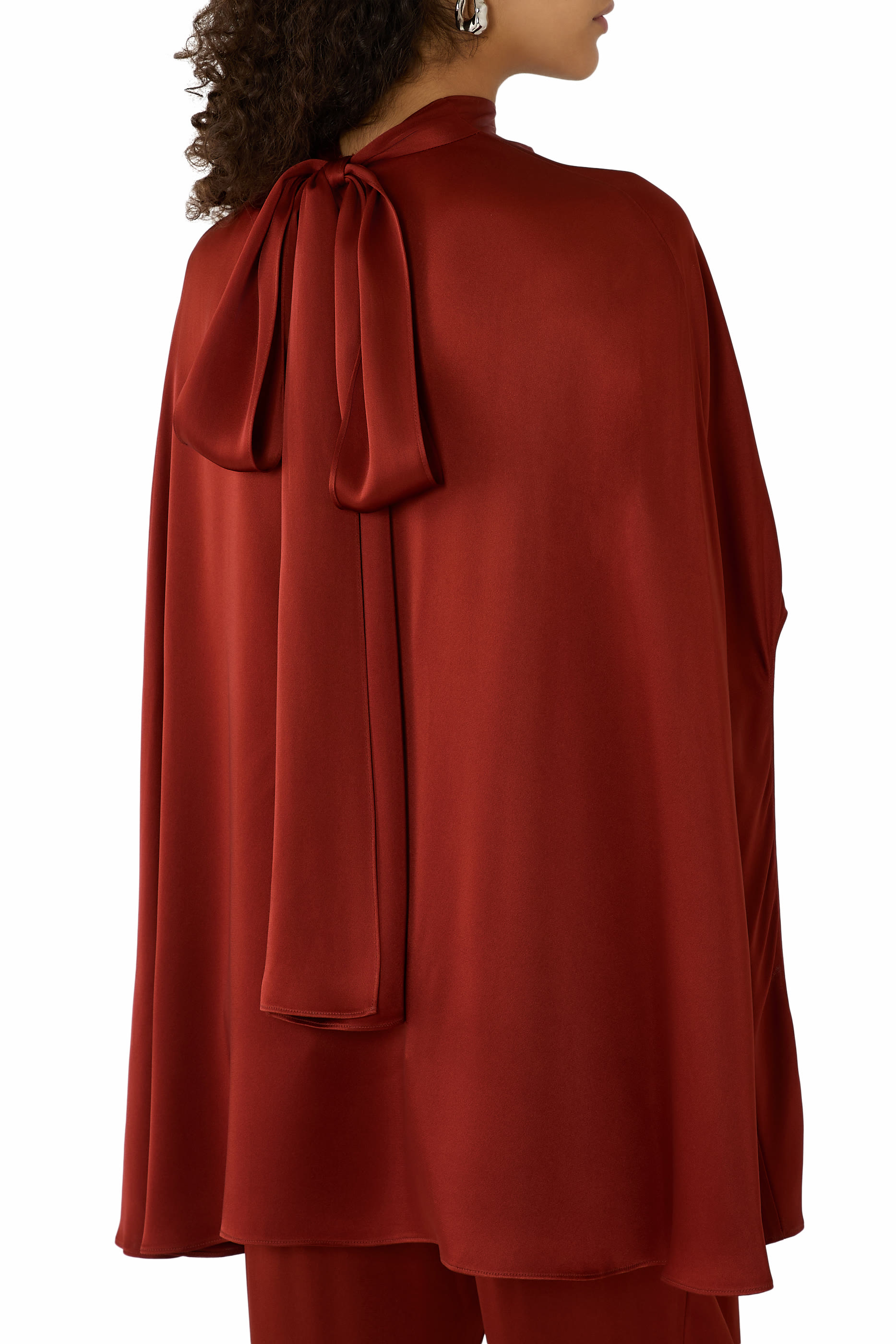 Satin Scarf Cape Top 