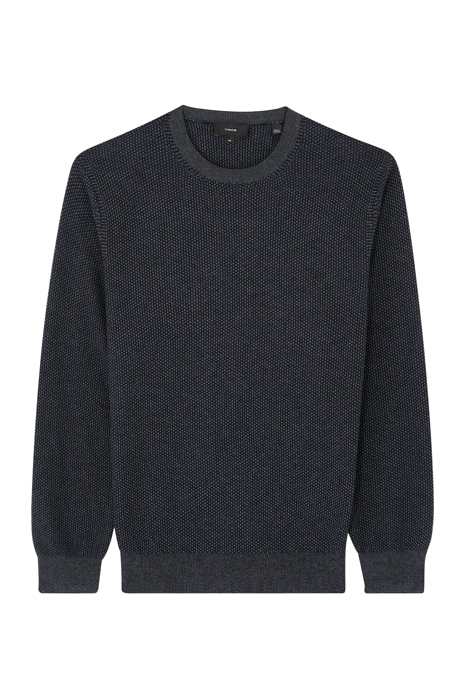 Geo-Jacquard Wool-Blend Crewneck Sweater