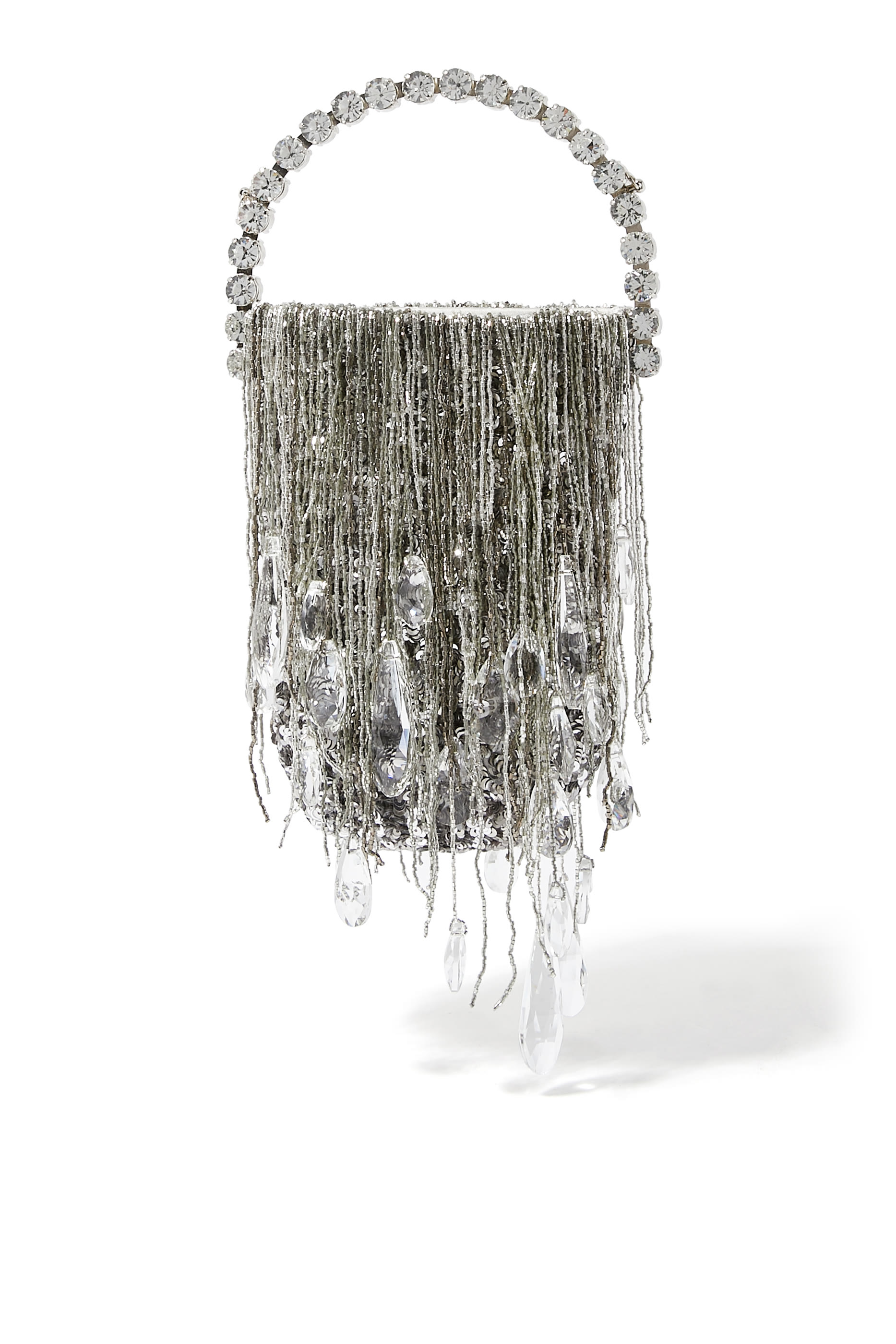 Crystals Micro Fringe Eternity Pouch