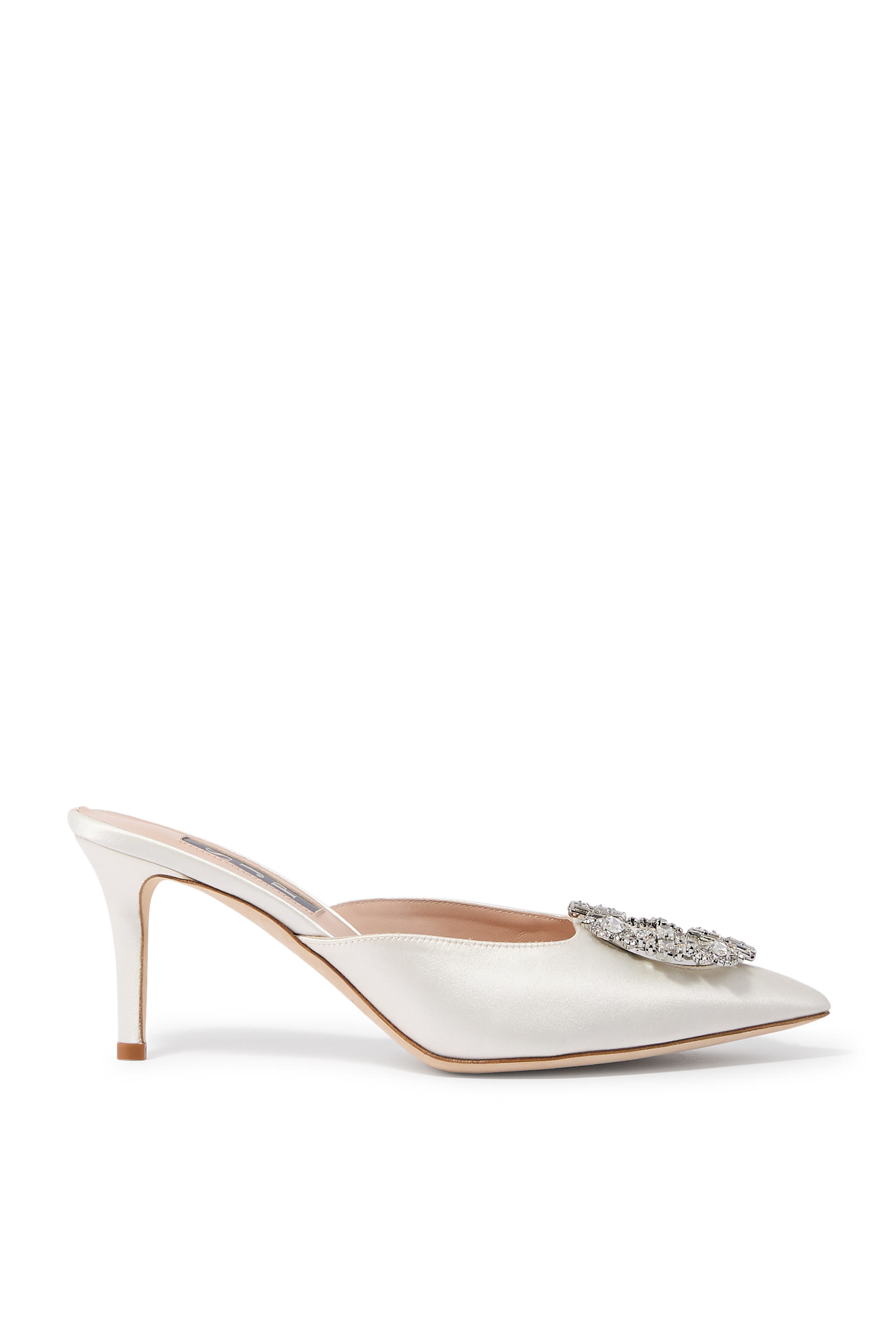  Laila 70 Crystal-Embellished Mules