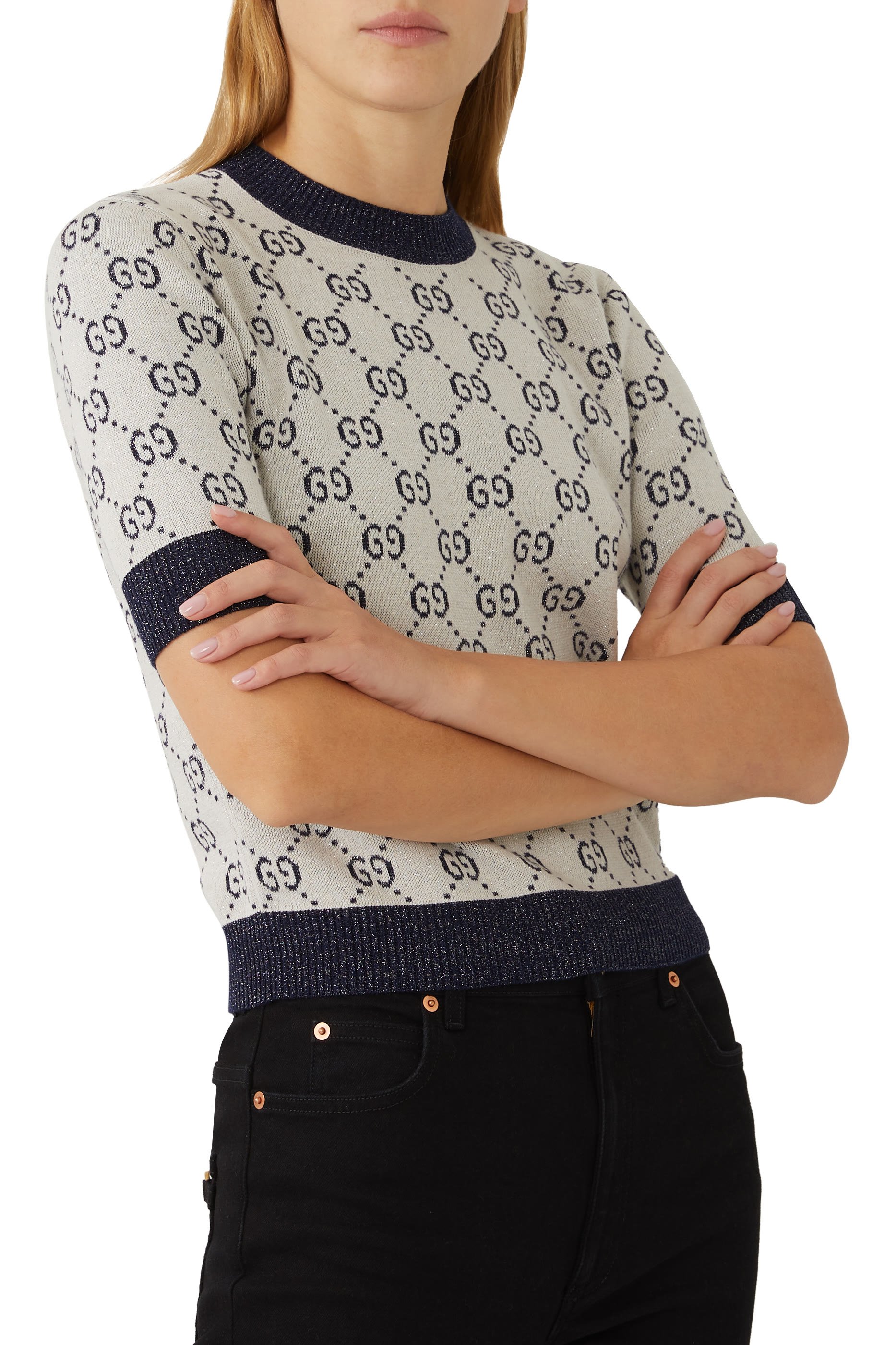 GG Lamé Jacquard Top