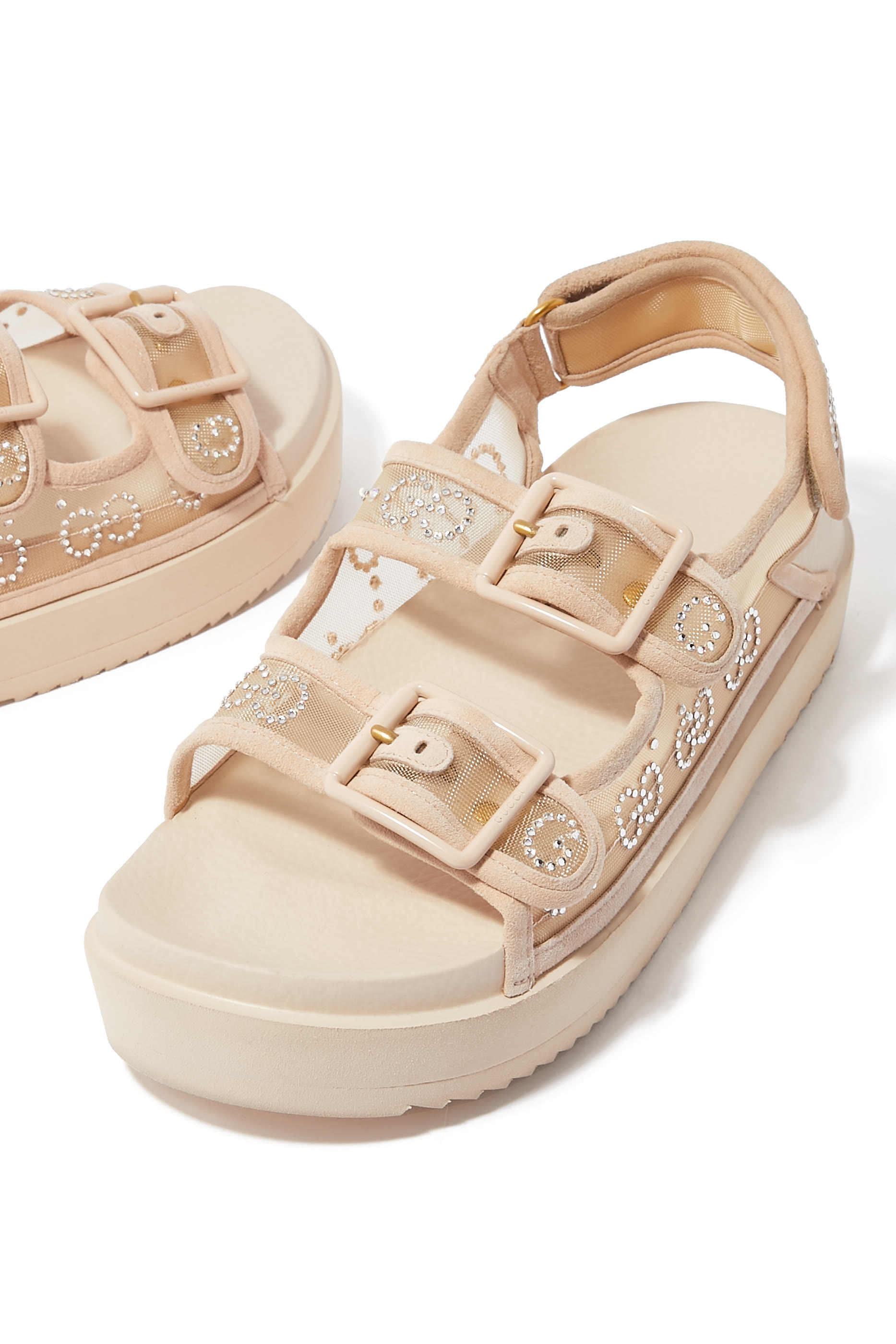 GG Crystal Mesh Sandals