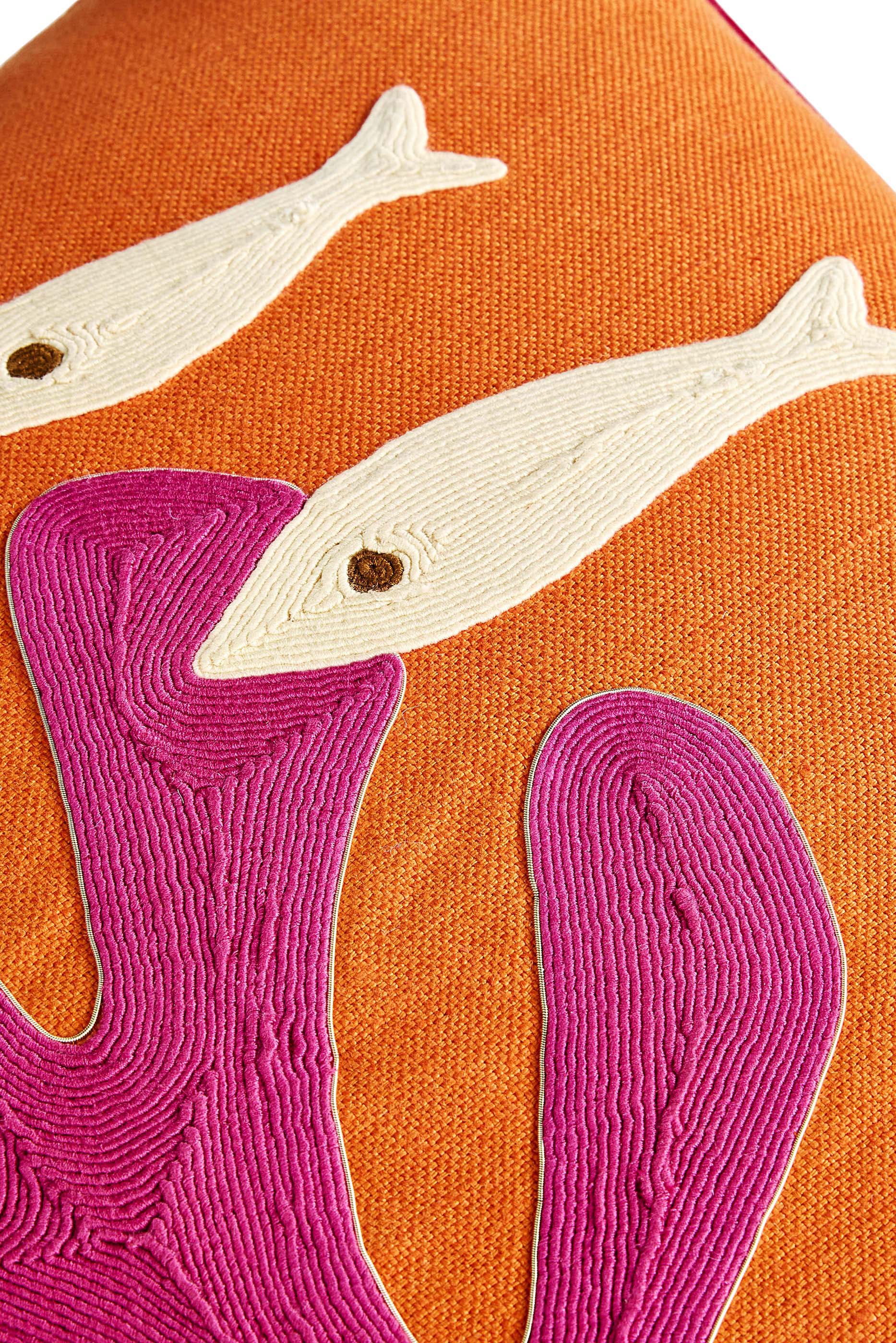 Playa Corded Coral Cushion