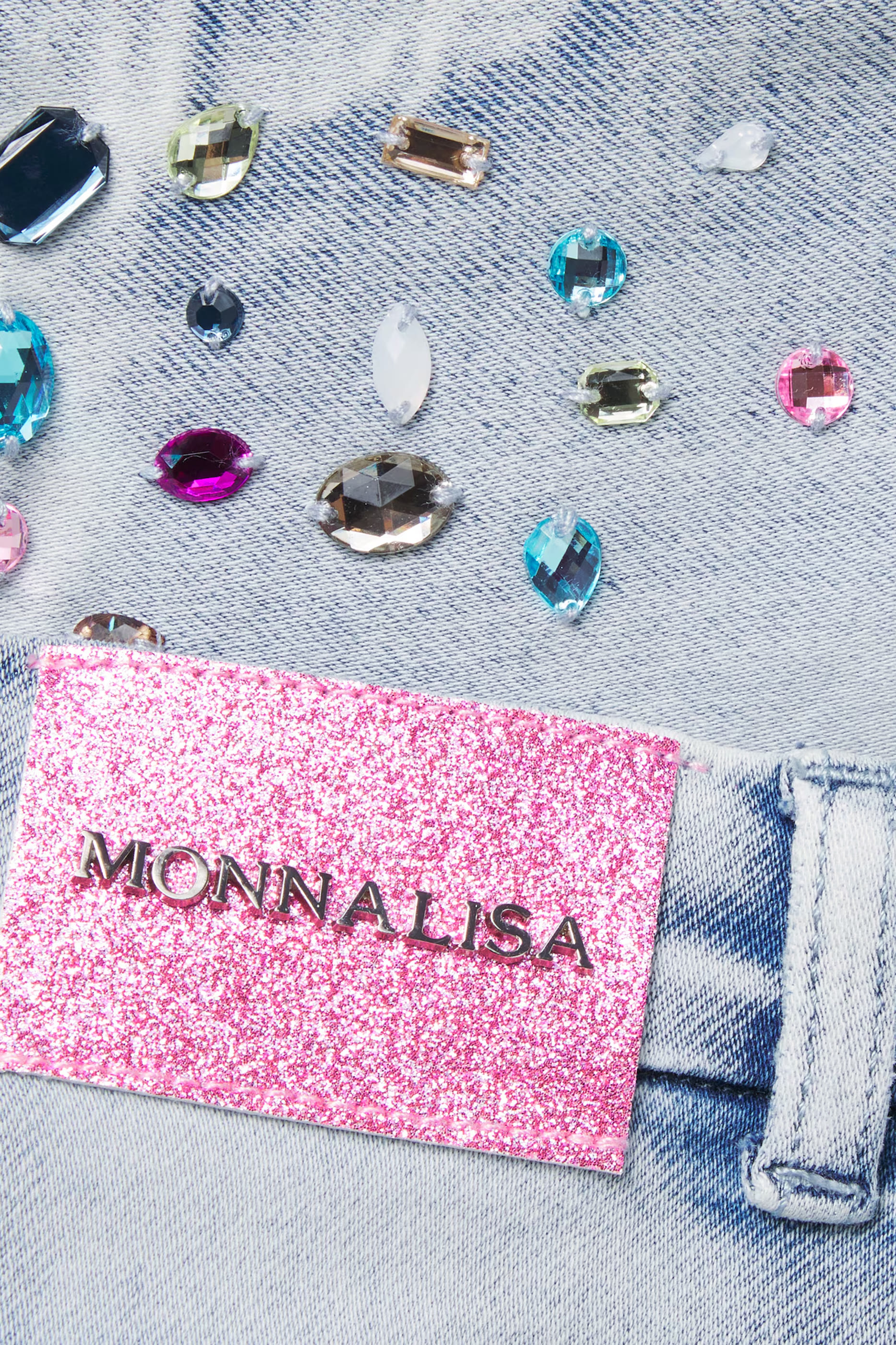 Kids Rhinestone Embellished Jewel Jeans