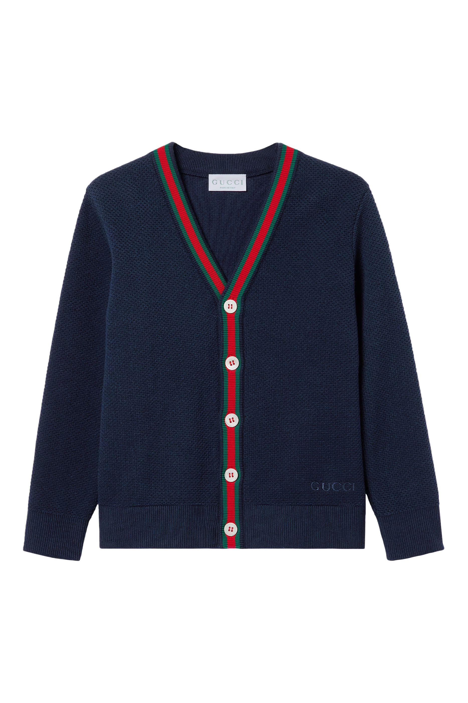 Kids Cotton Embroidered Cardigan