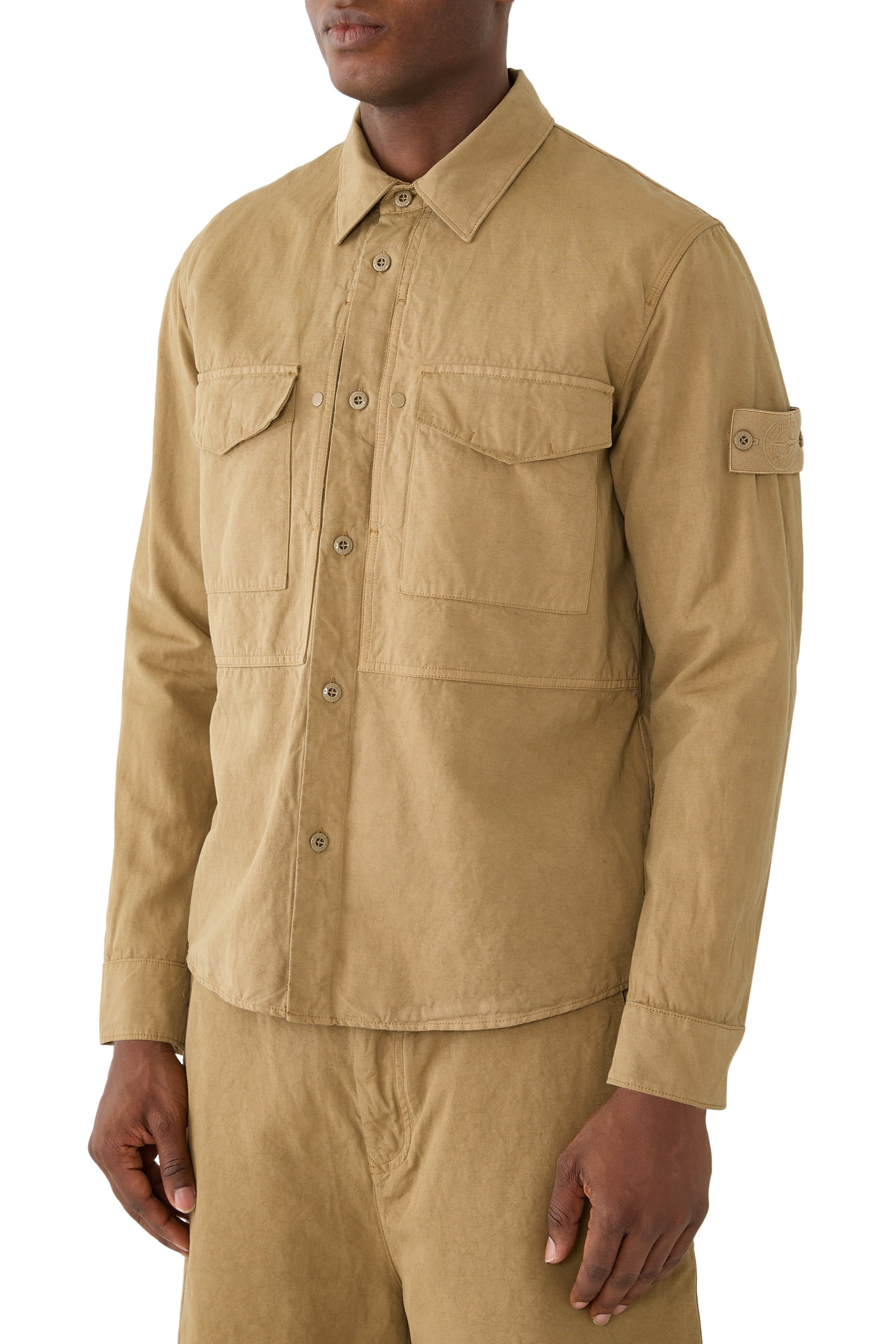 Logo Button Fastening Overshirt