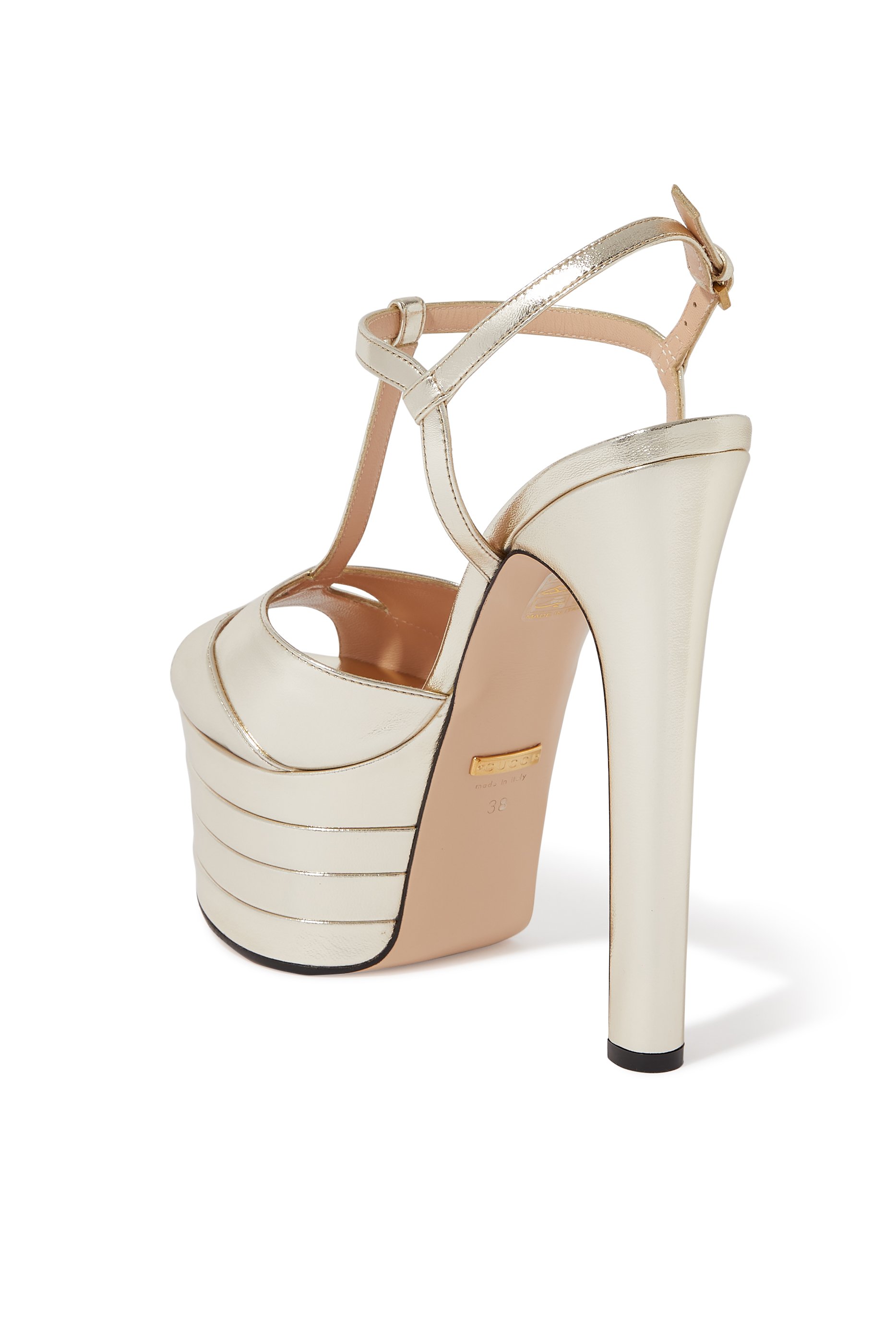 Angel Leather Platform Sandals