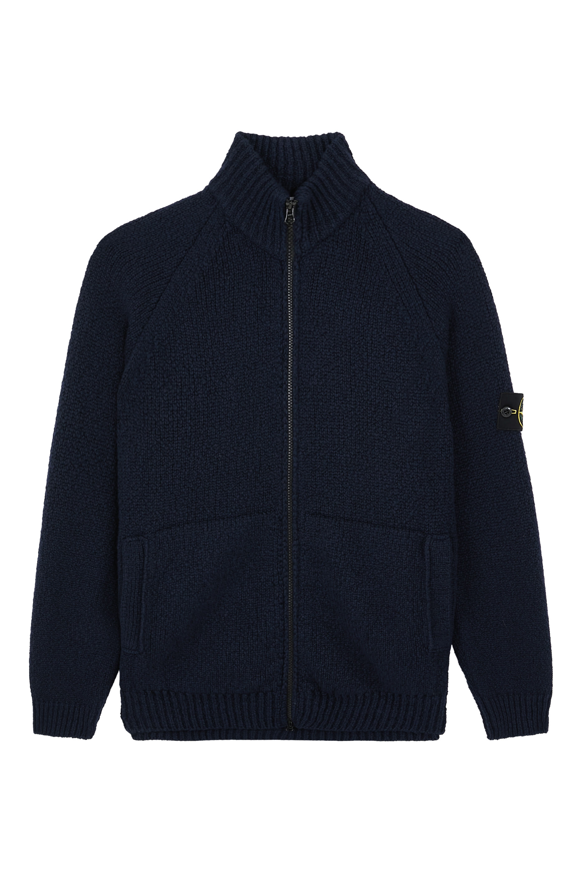 Zip-Up Jumper with Stand Collar 