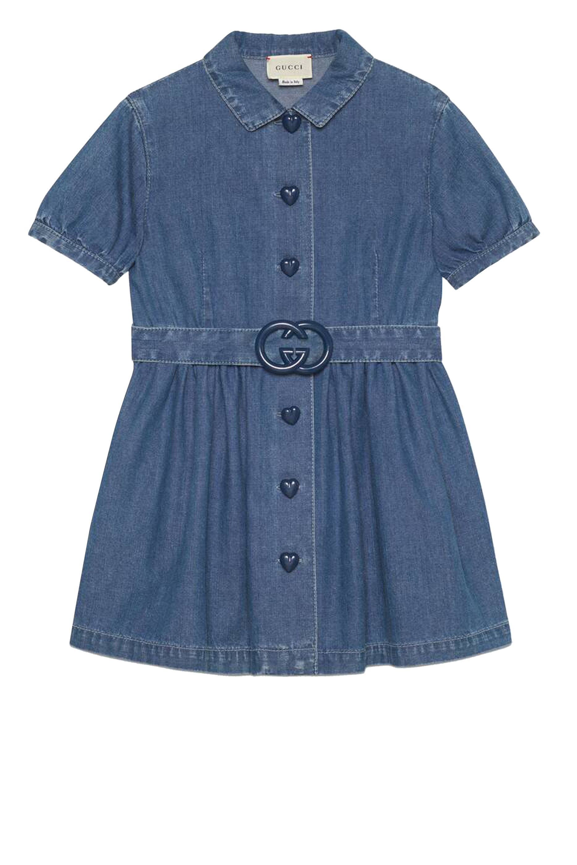 Denim Dress With Interlocking G