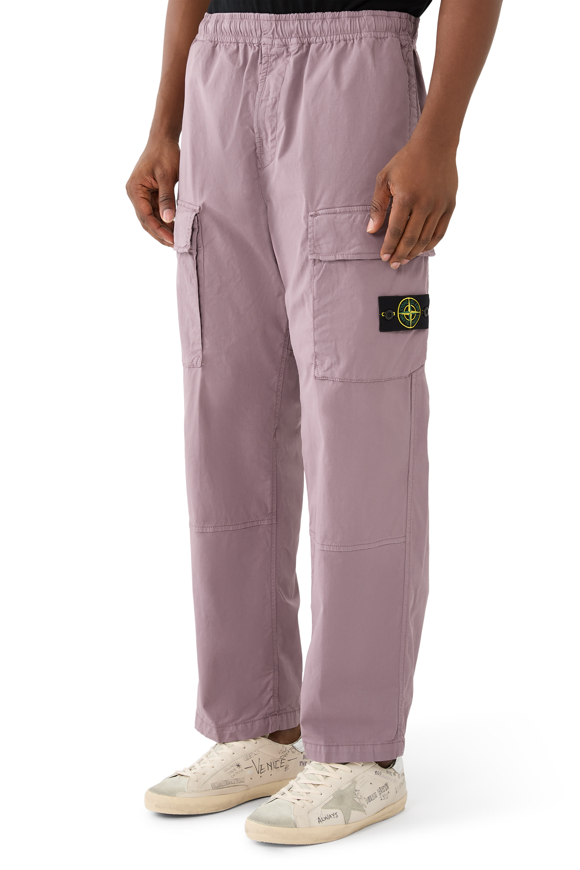  Stretch Organic Cotton Twill Cargo Trousers