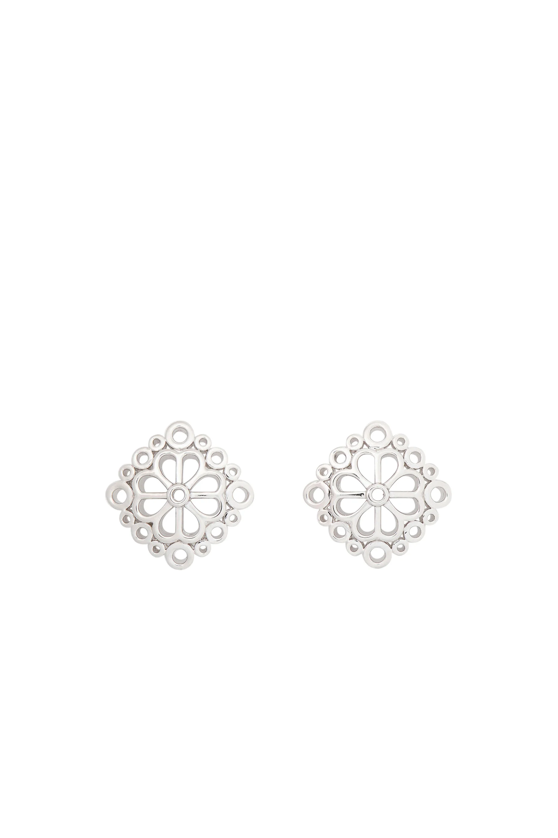 Spade Flower Lace Studs